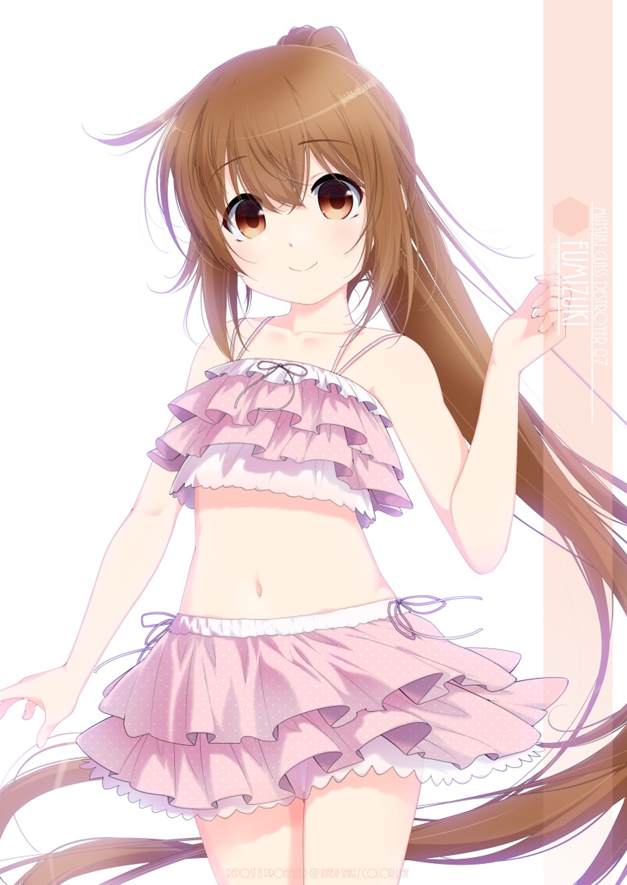 水着艦娘「文月(艦これ)」220813-1