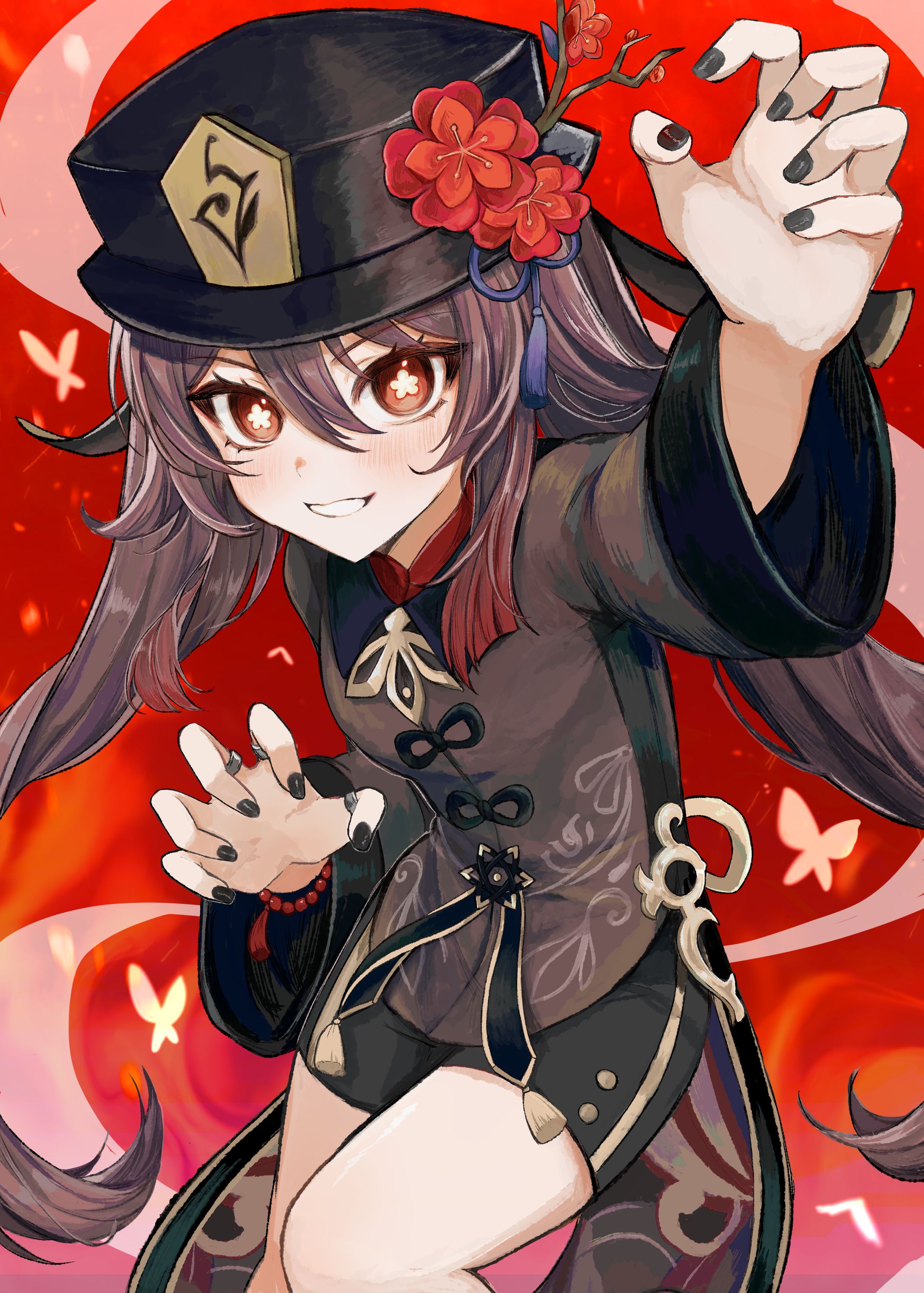 趣味絵(二次創作/原神_胡桃)-1