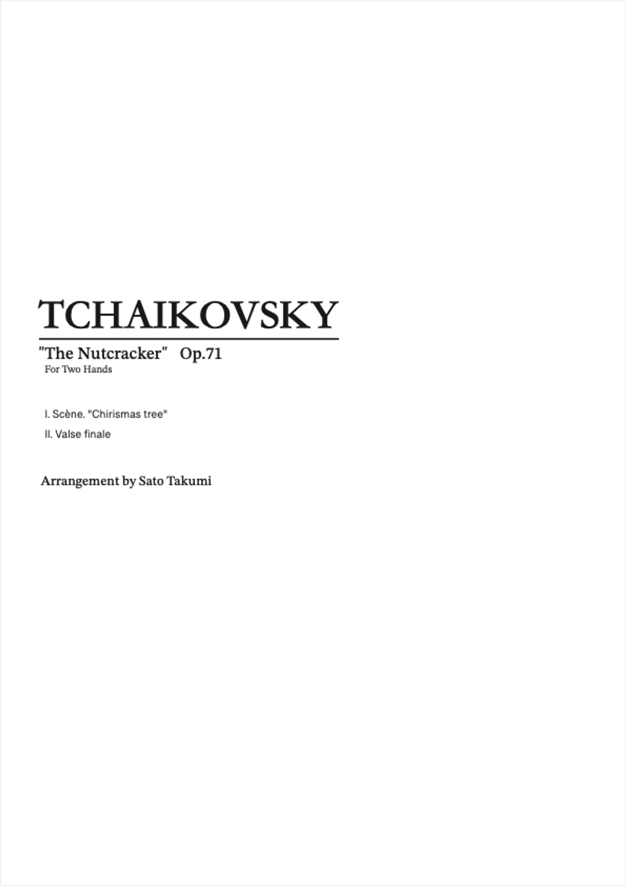 The Nutcracker Op.71 For Two Hands-1