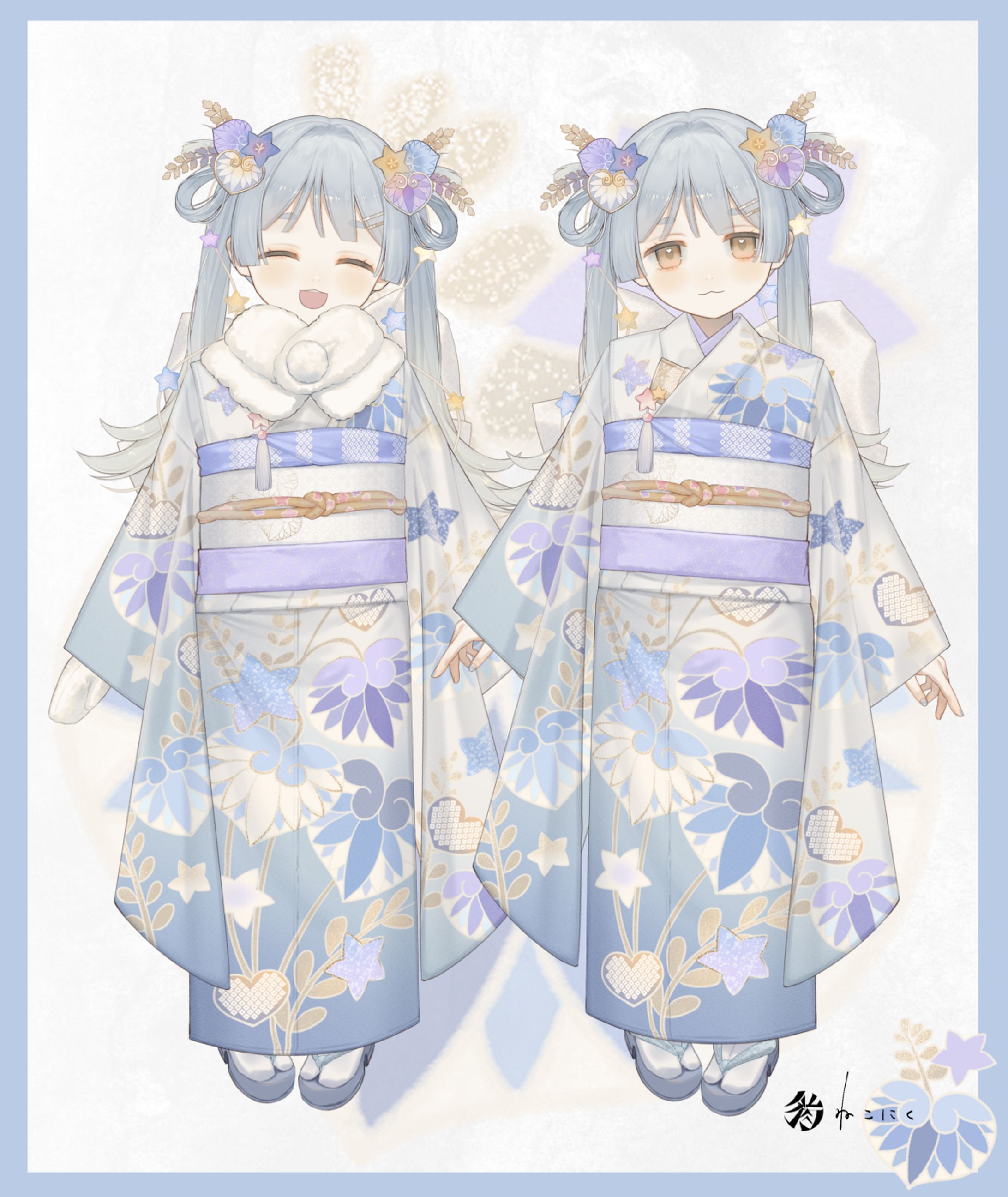 【Live2Dモデル】自主制作モデル「二葉葵の女の子」-1