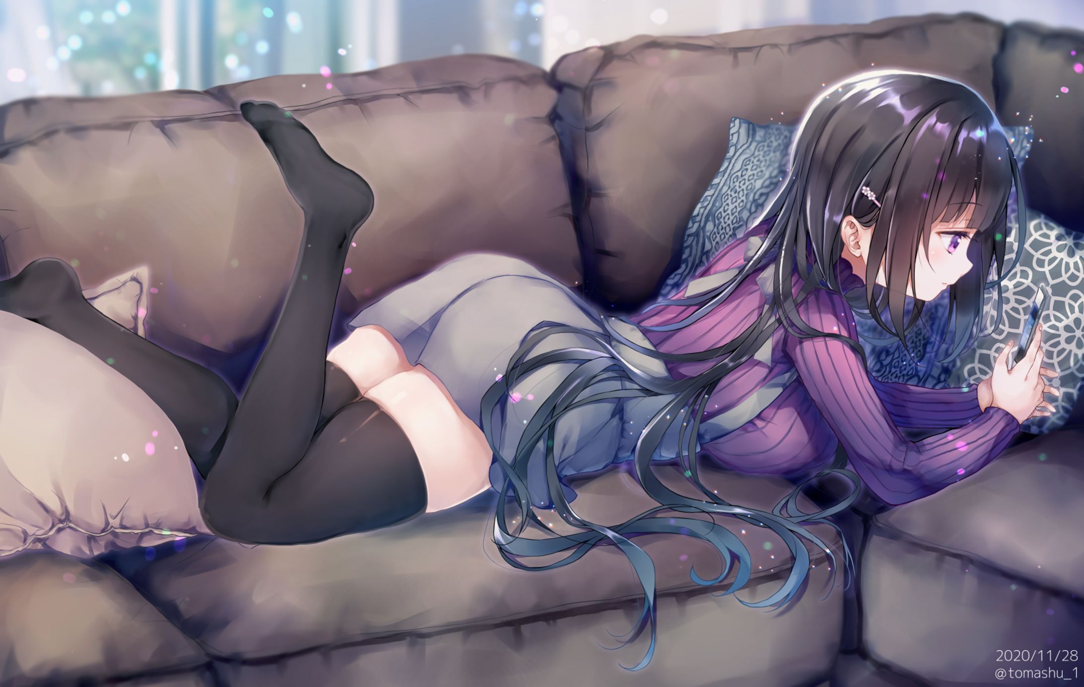 ソファでリラックス-1