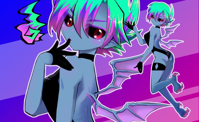 イラスト　デザイン、全身立ち絵