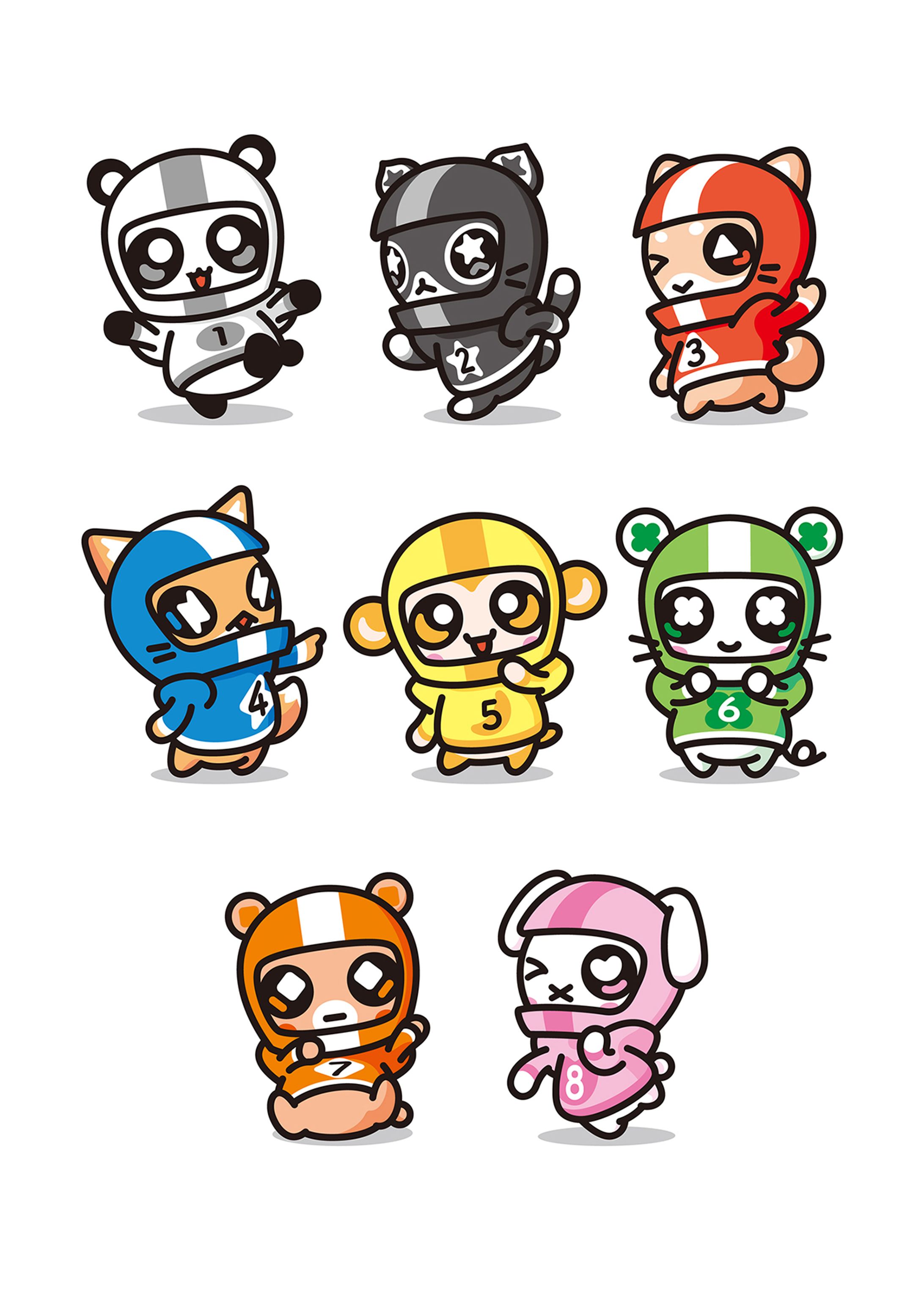 【キャラクターイラスト】オトもっち ポーズイラスト-1