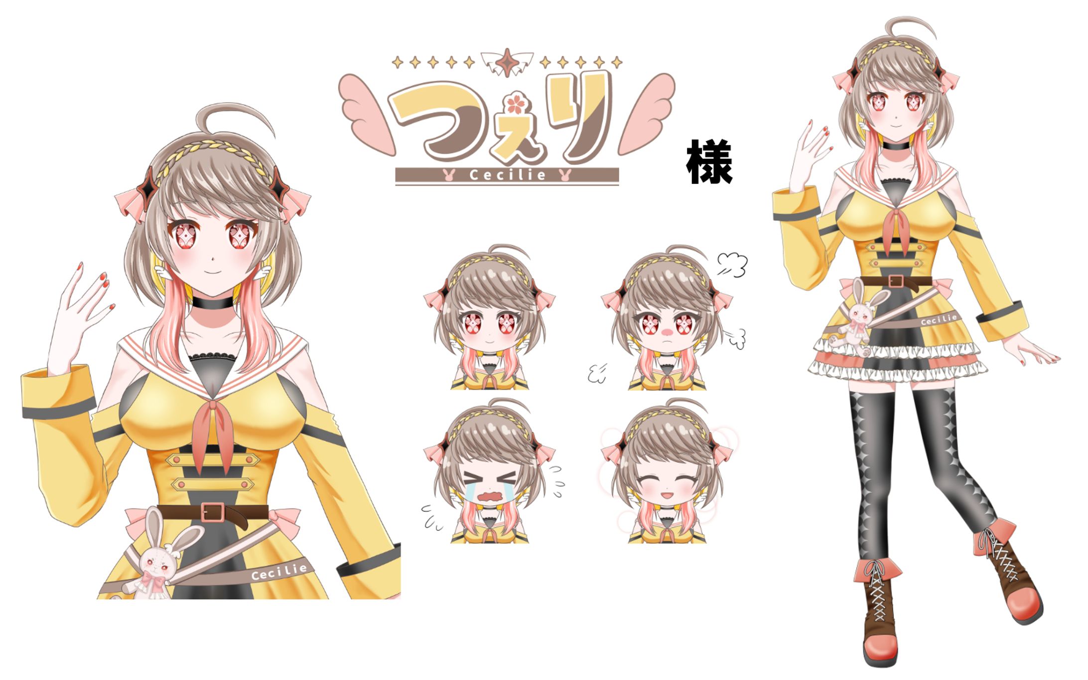 Vtuberキャラクターデザイン＆Live2Dモデリング制作実績-1