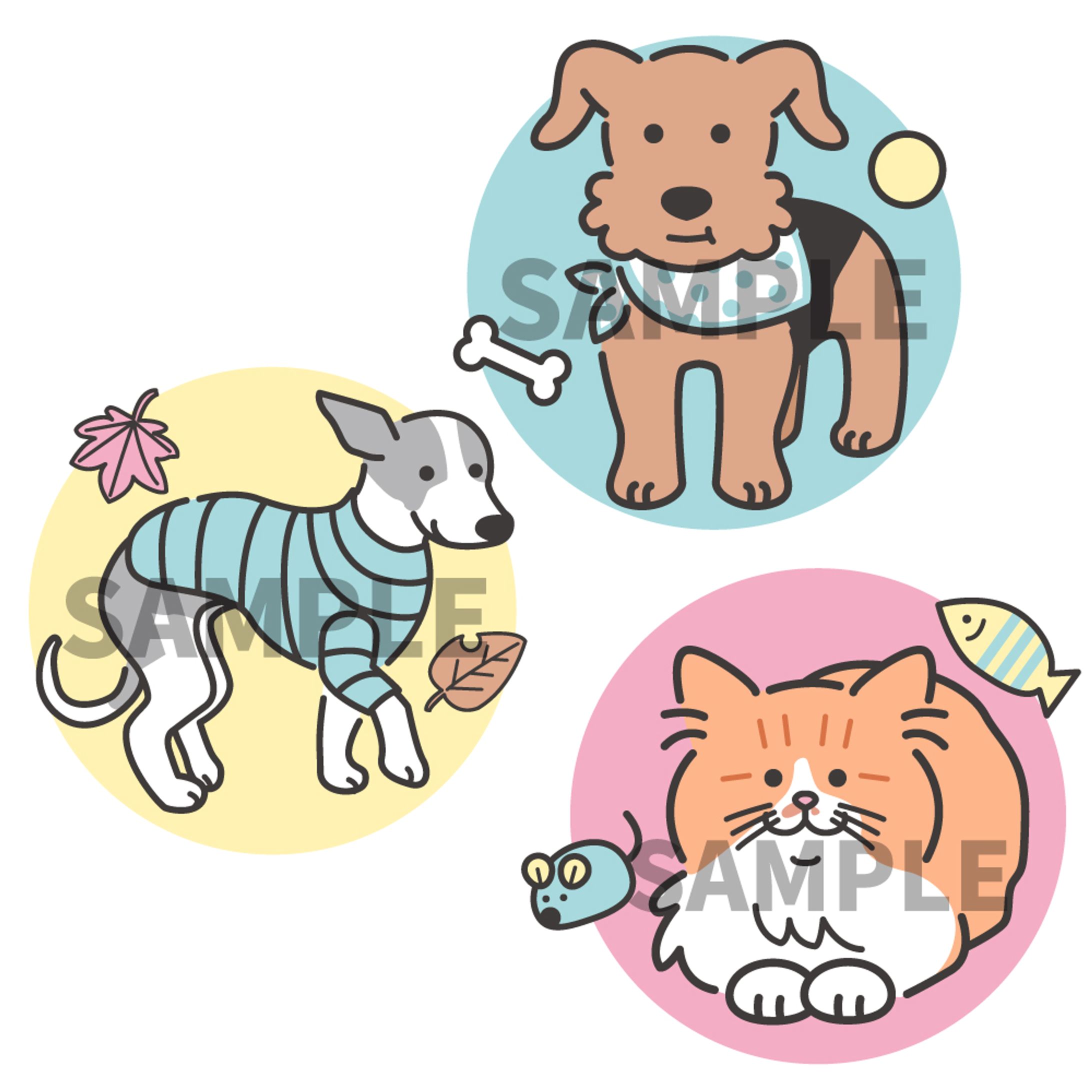 ペットイラスト（ベクターイラスト）まとめ-1
