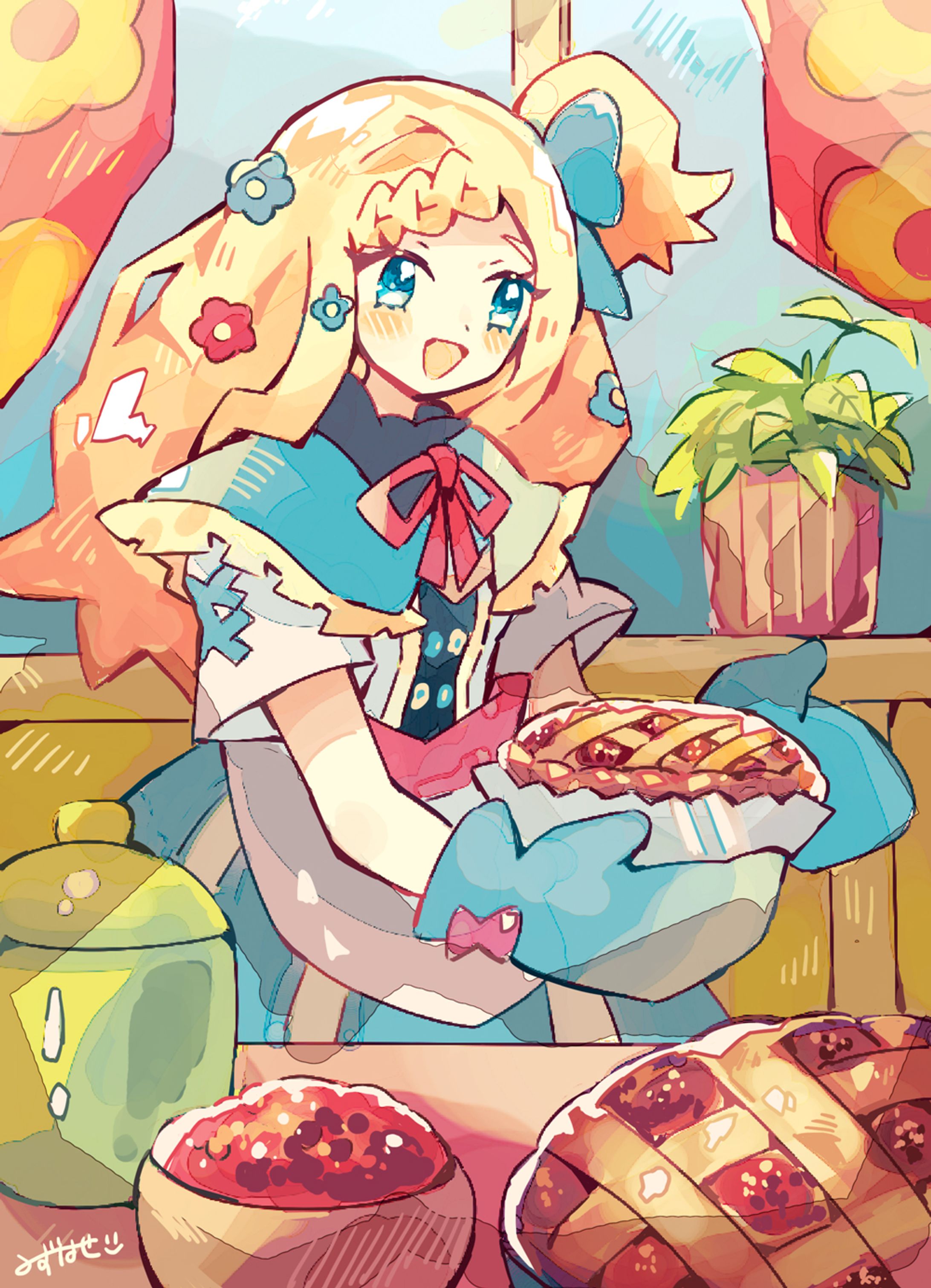 オリジナル　コケモモのパイ　お菓子作り-1