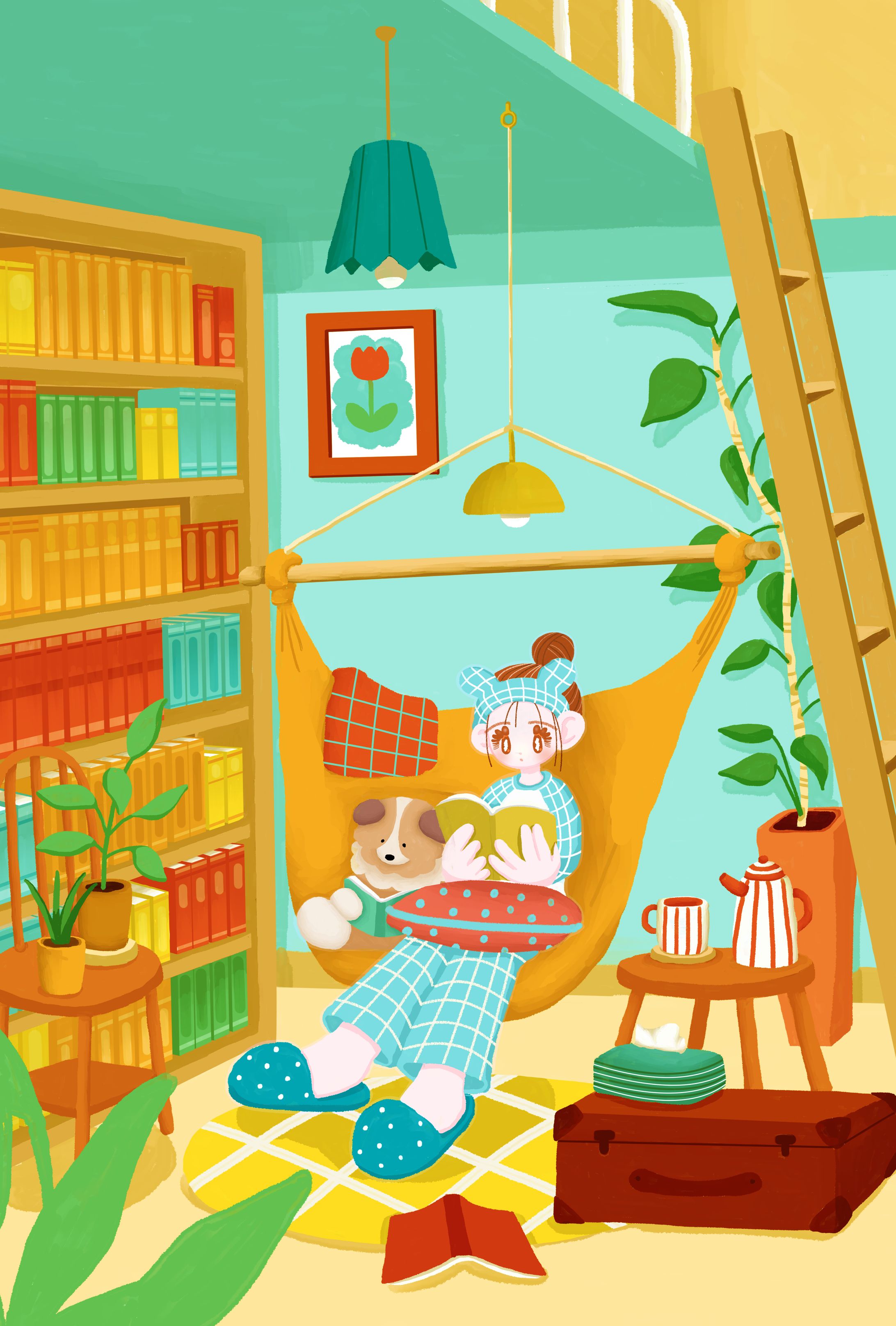 【イラスト】私のお気に入りの空間-1
