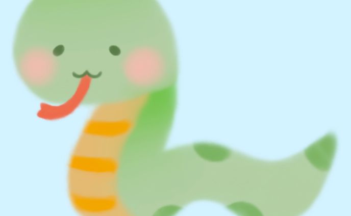 【イラスト】へび🐍《絵描き歌動画付き》《簡単に可愛く描ける🎨》《幼児向け》絵本作家ぽよみ
