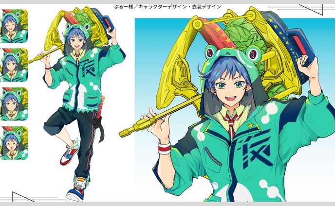 【お仕事】キャラクターデザイン_IRIAMライバーぶるー様