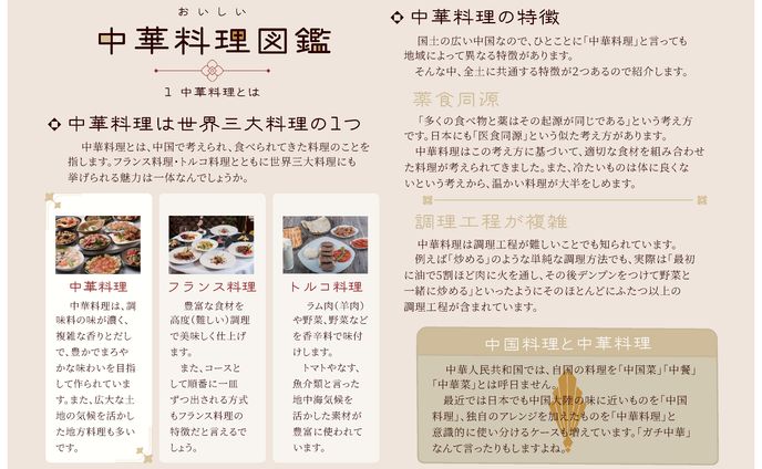 中学生向け教材　中華料理とは