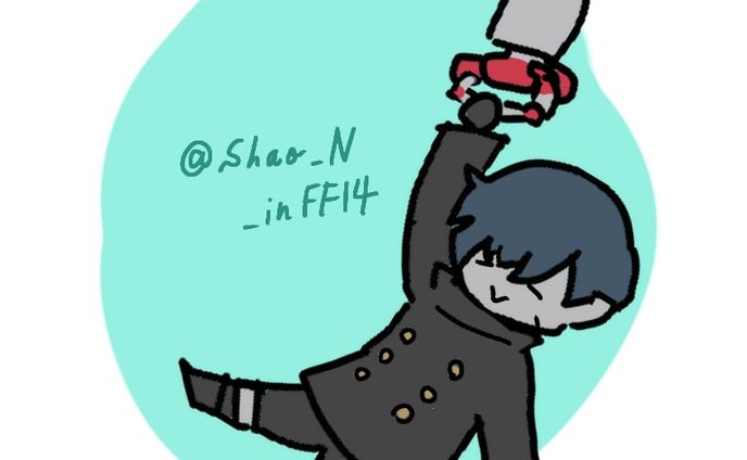 ff14自キャラデフォルメ落描き