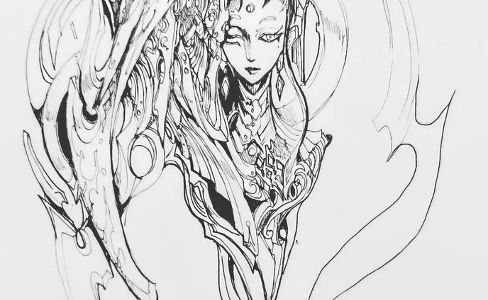 企画展に向けてのリハビリ
水神様

#イラスト