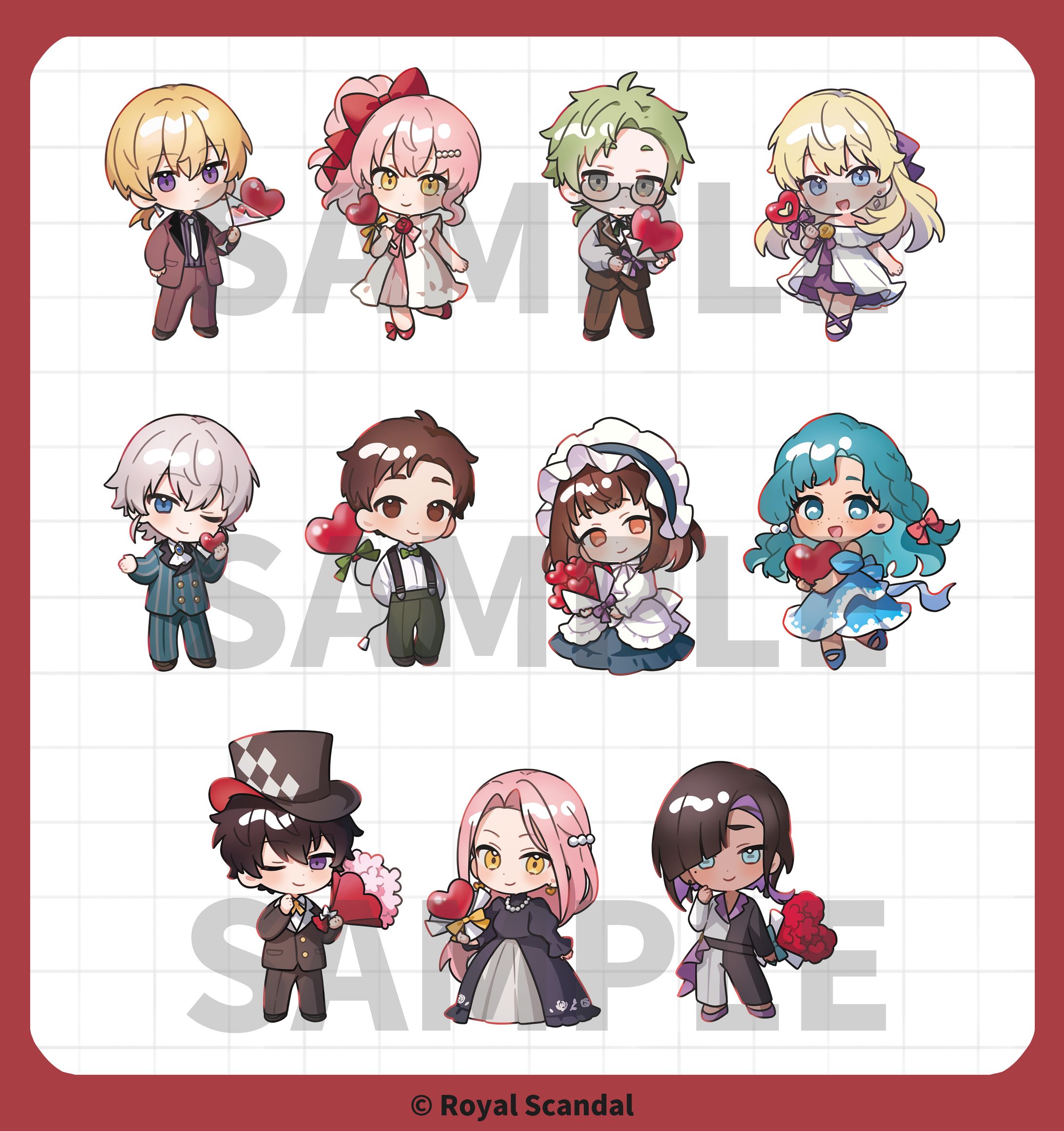 【Royal Scandal様×まねきねこ様】ミニキャライラスト11点-1