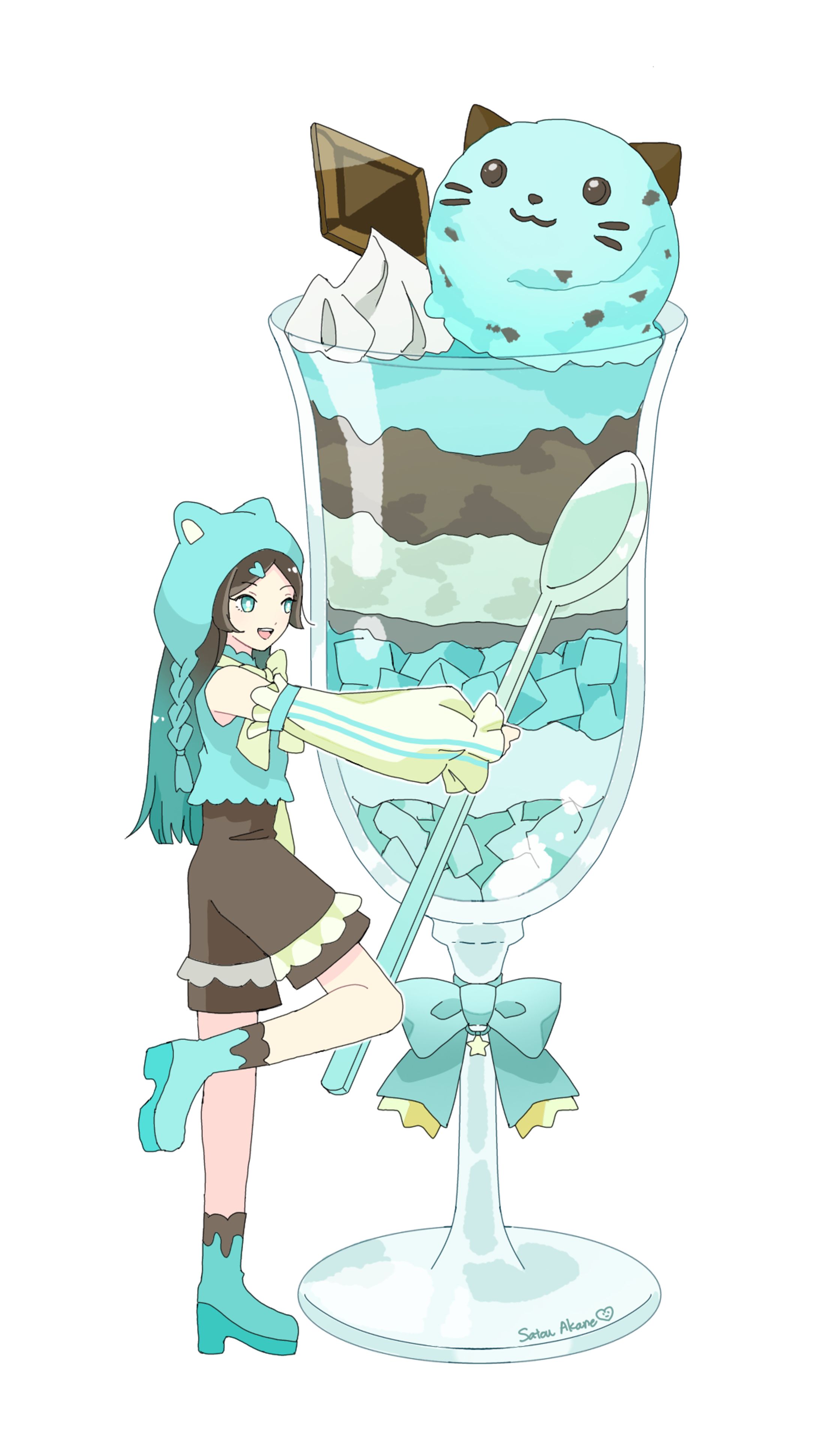 パフェとイメージキャラクター　8種＋設定画2枚-1