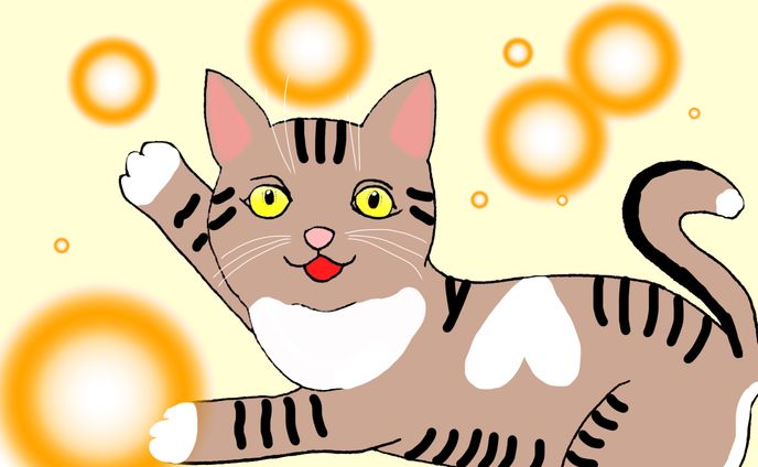 デジタルイラスト「猫」