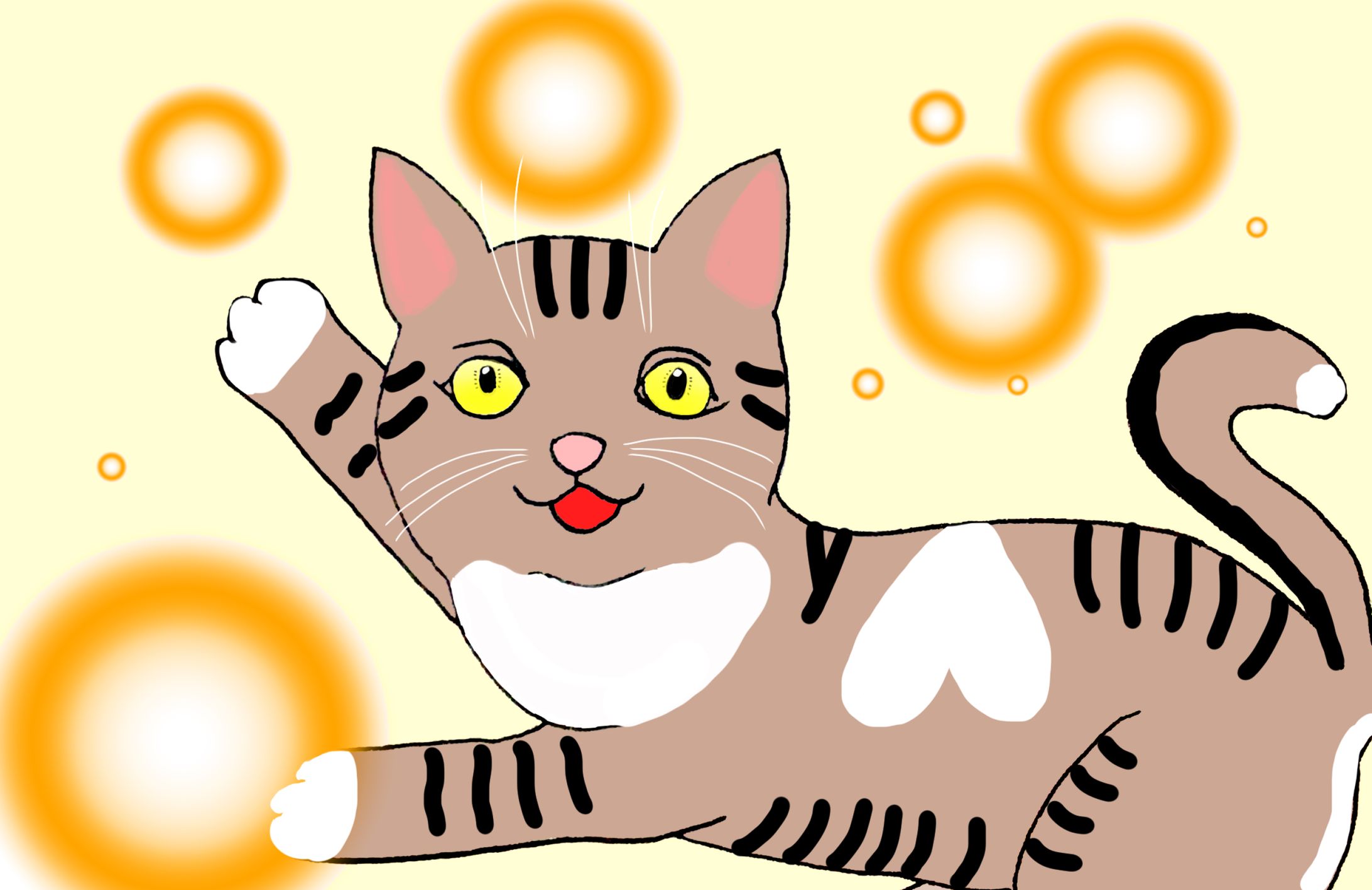 デジタルイラスト「猫」-1