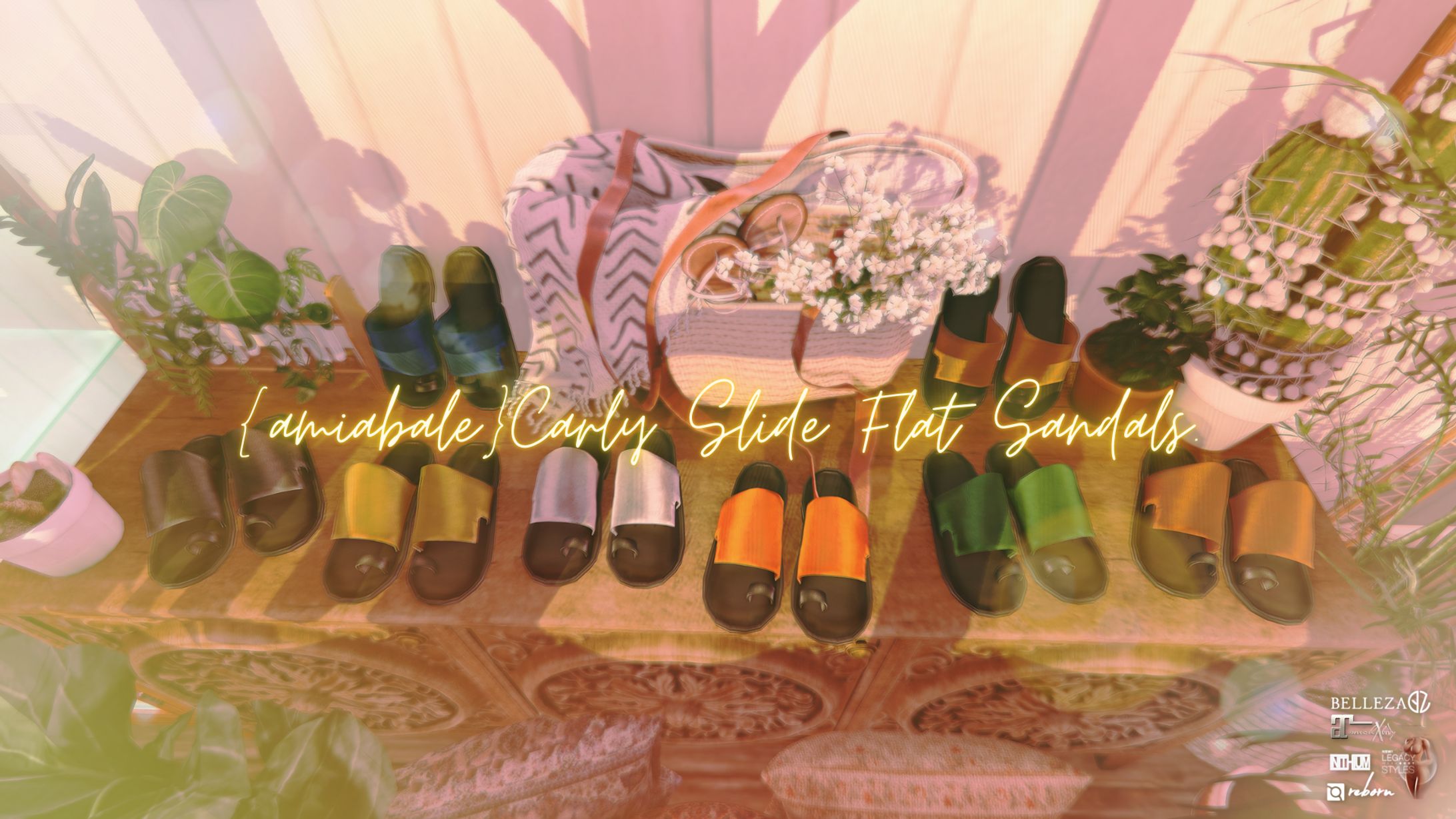 {amiabale}Carly Slide Flat Sandals@TeensTown summer festival2024(50%OFF SALE).-1