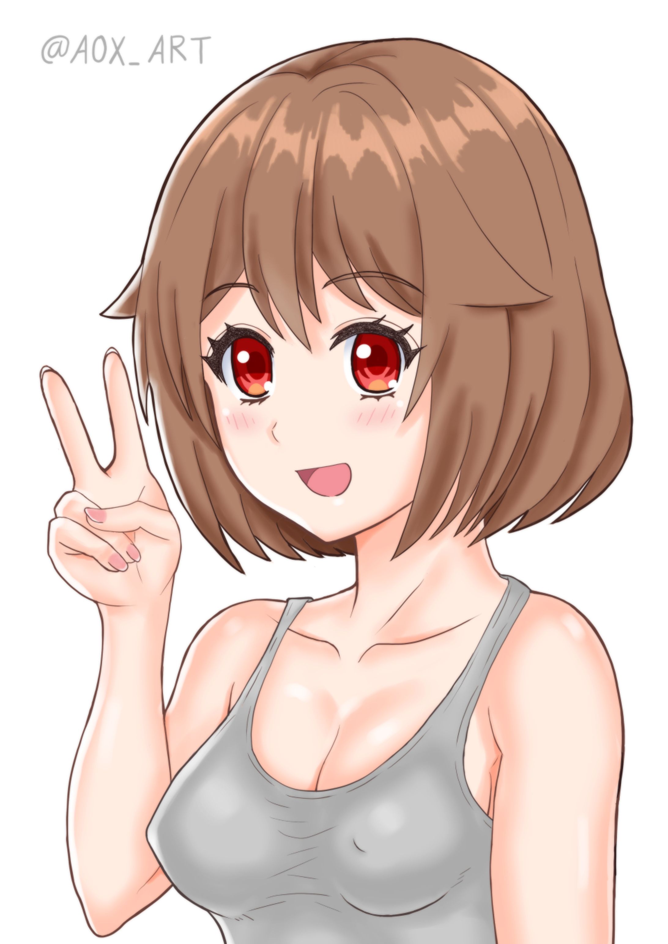 タンクトップの女の子-1