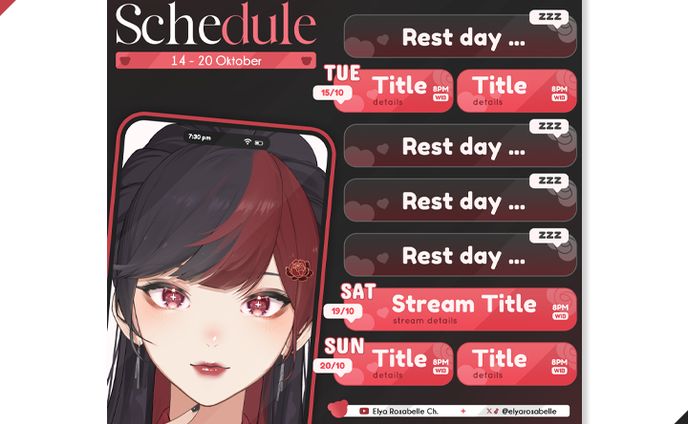 Elya Rosabelle Schedule