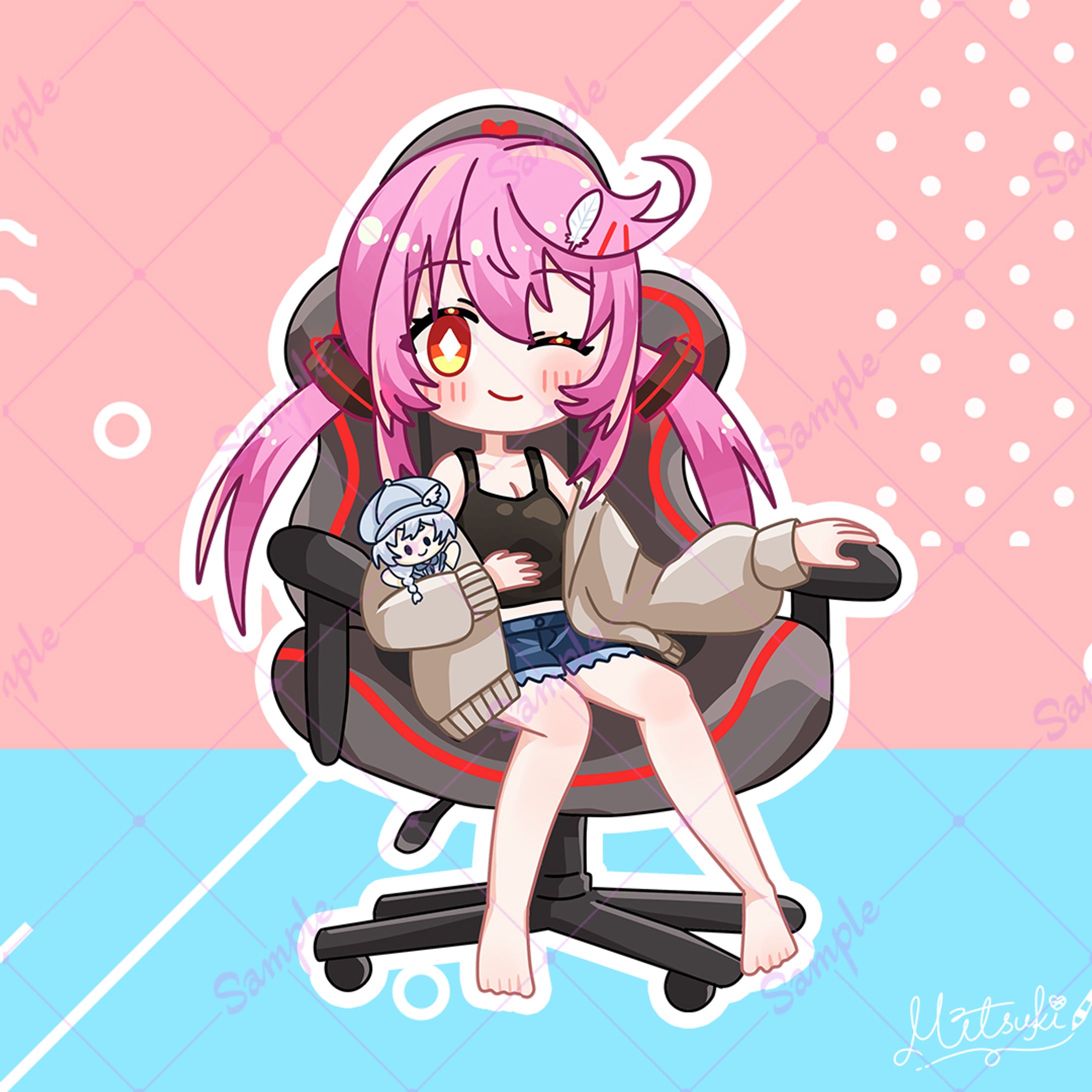 【SDイラスト】マキナ＝メメント様　SDイラスト-1