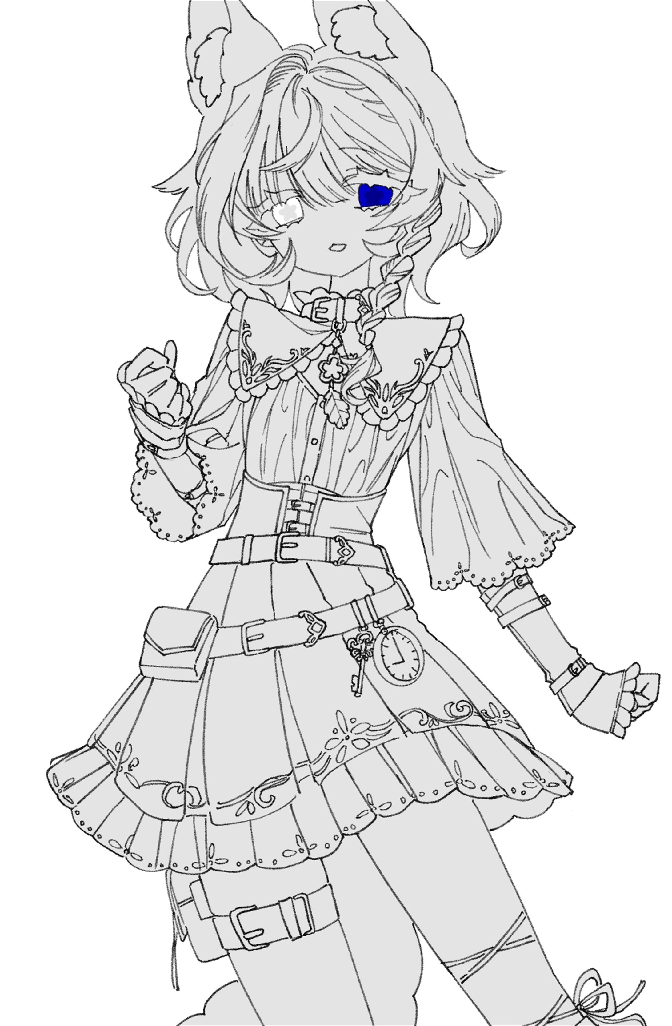 2026年6月落書き、キャラデザなど-1
