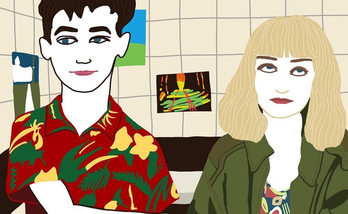 学生、japanese style　illustration
