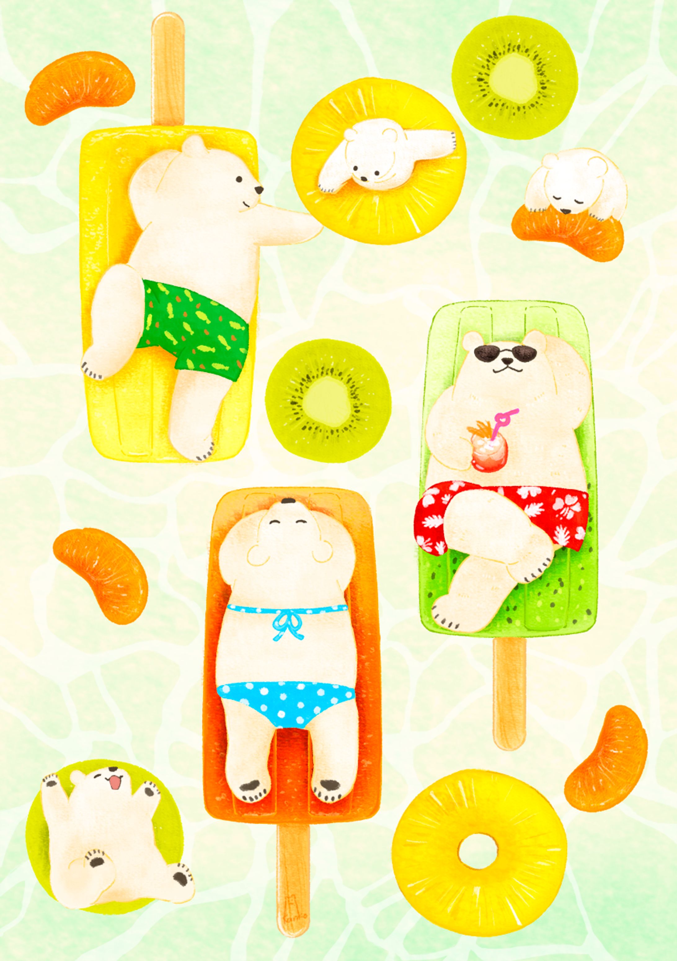 しろくま一家の夏休み-1