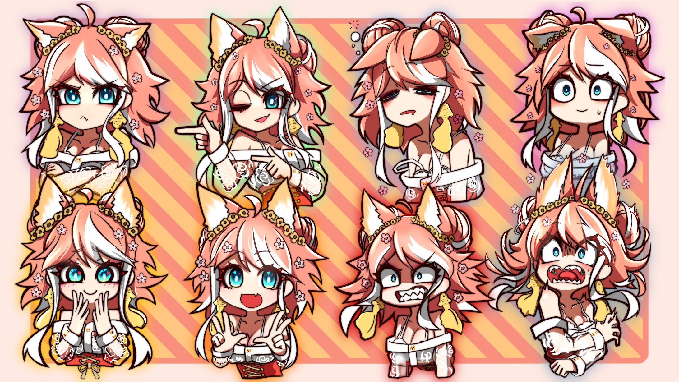 依頼絵　Shibu　表情８種-1