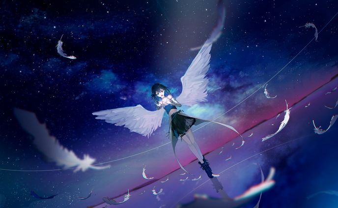 ganam様 「フェザーソング」MVイラスト、衣装デザイン