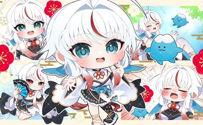 白鶴ちい様 半年記念 ミニキャラ
