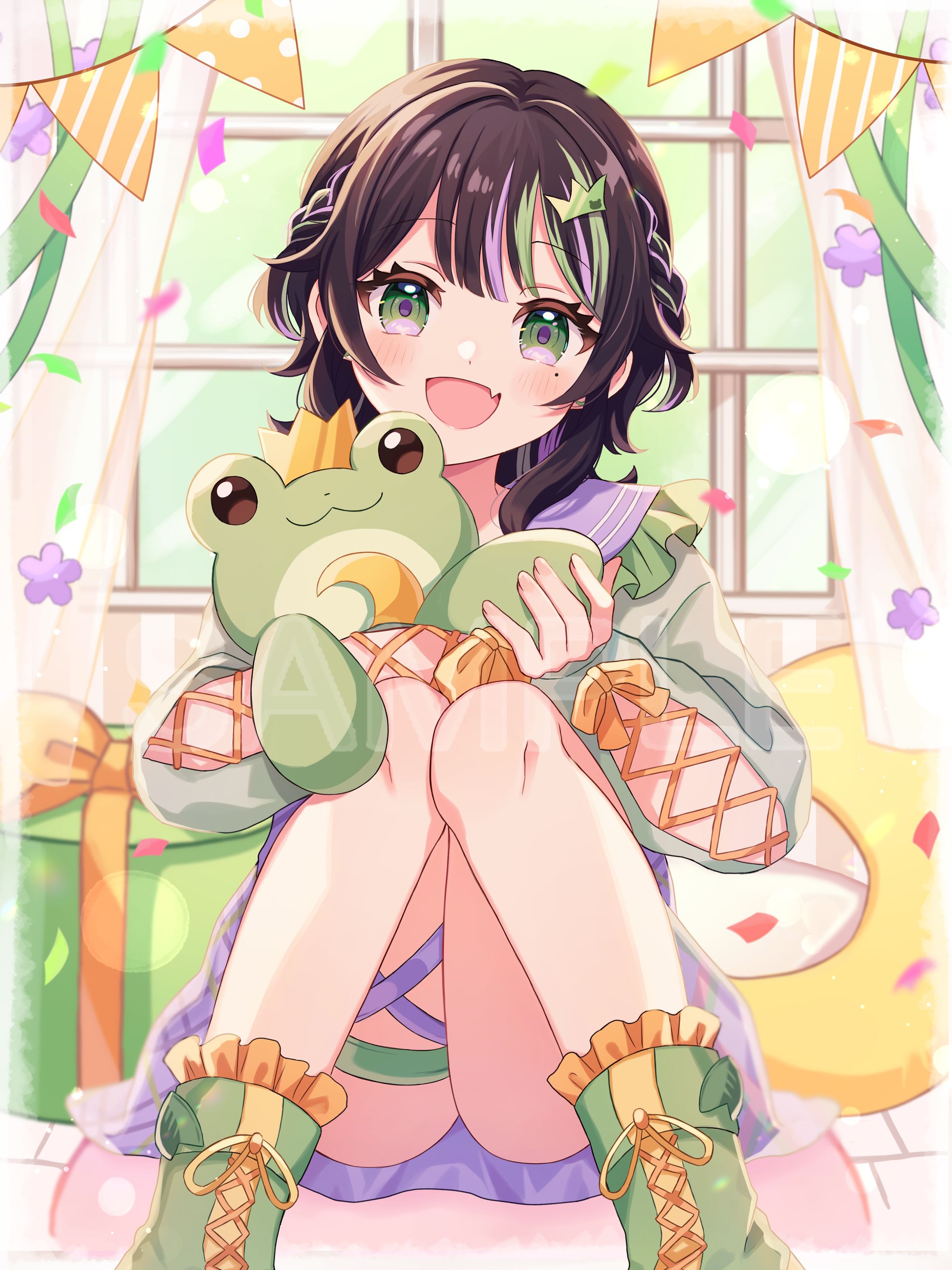 【Work】蛙月のい様　ご活動1周年イラスト-1