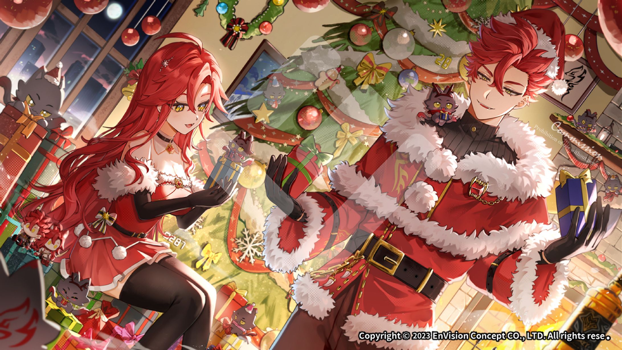 【お仕事】預見娛樂 - Alluria 魁Kai 2024年聖誕特企插畫-1