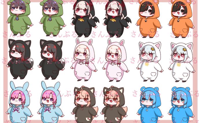 【お仕事】こうさこもも様　ミニキャライラスト