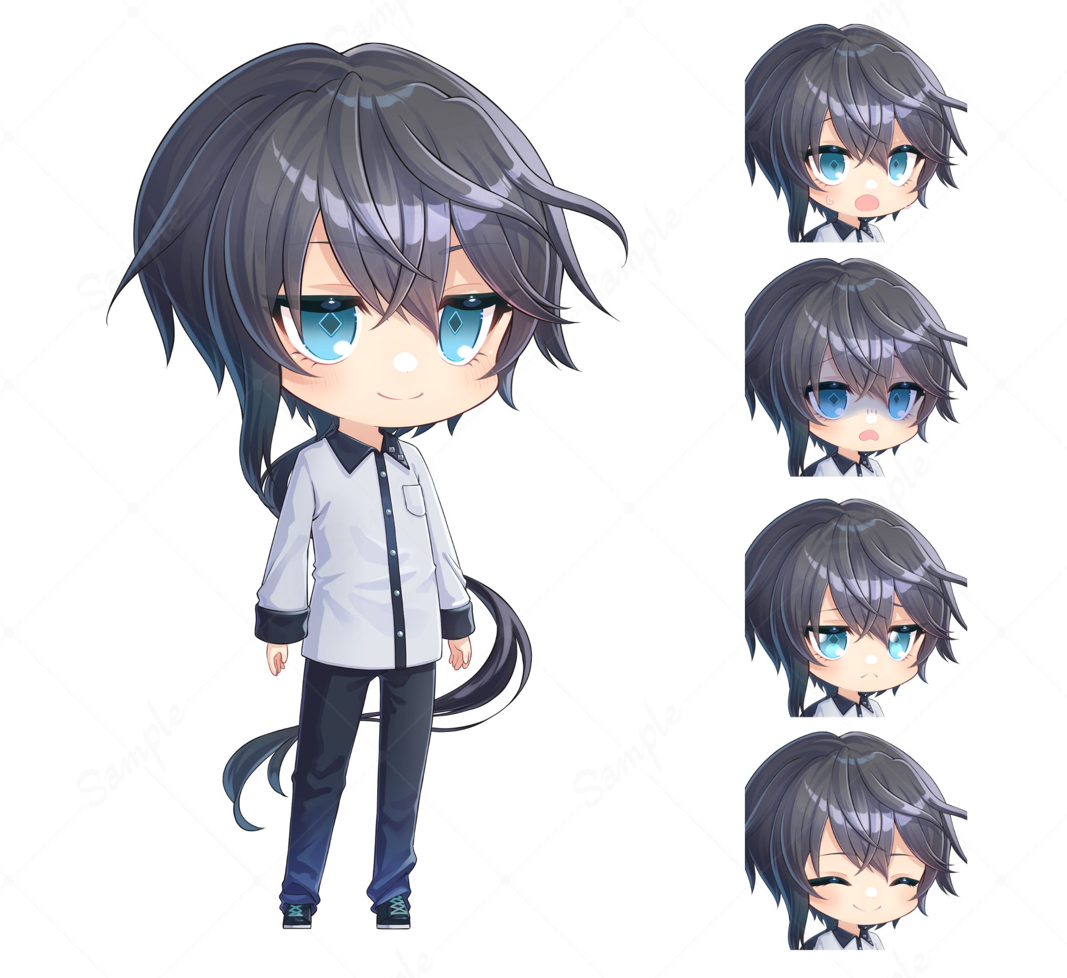 【サムネイル用デフォルメイラスト(差分12点)】天ノ川奏様-1