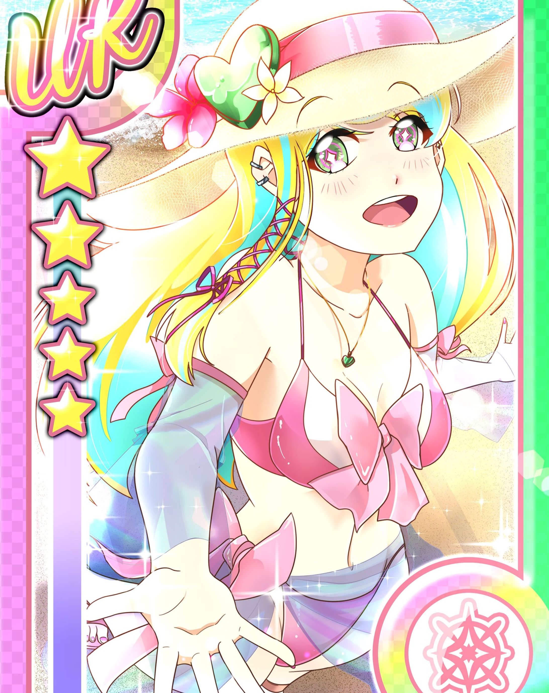 Gacha card game assignment is complete!

Let's have fun this summer~

#gacha #idol #gachagame #idolgame #summer #anime #originalcharacter #oc #cute #かわいい　＃ガチャ　＃アイドル　＃女子-1