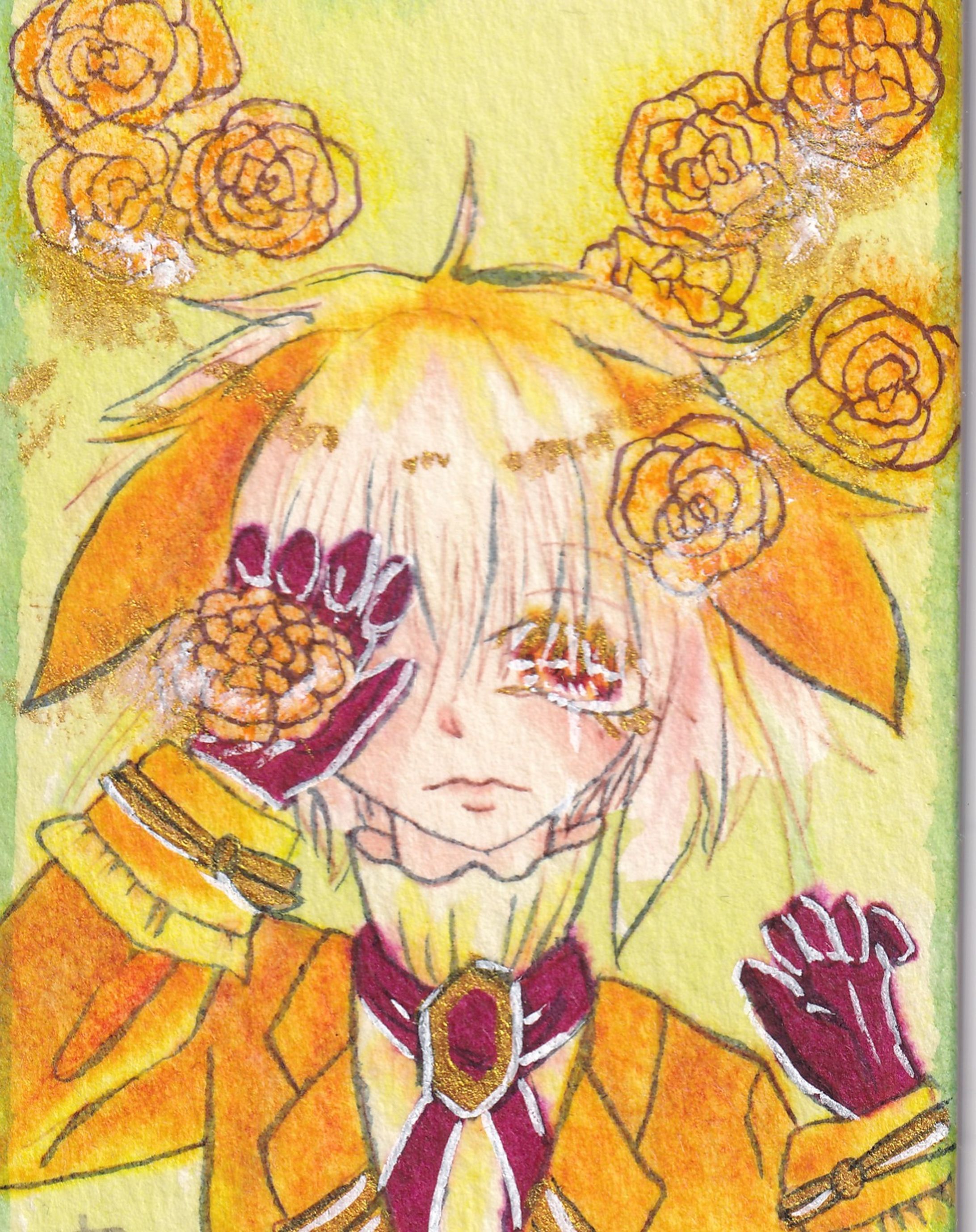 ＃創作 #擬人化 #illustration 
パパラチア・サファイア-1