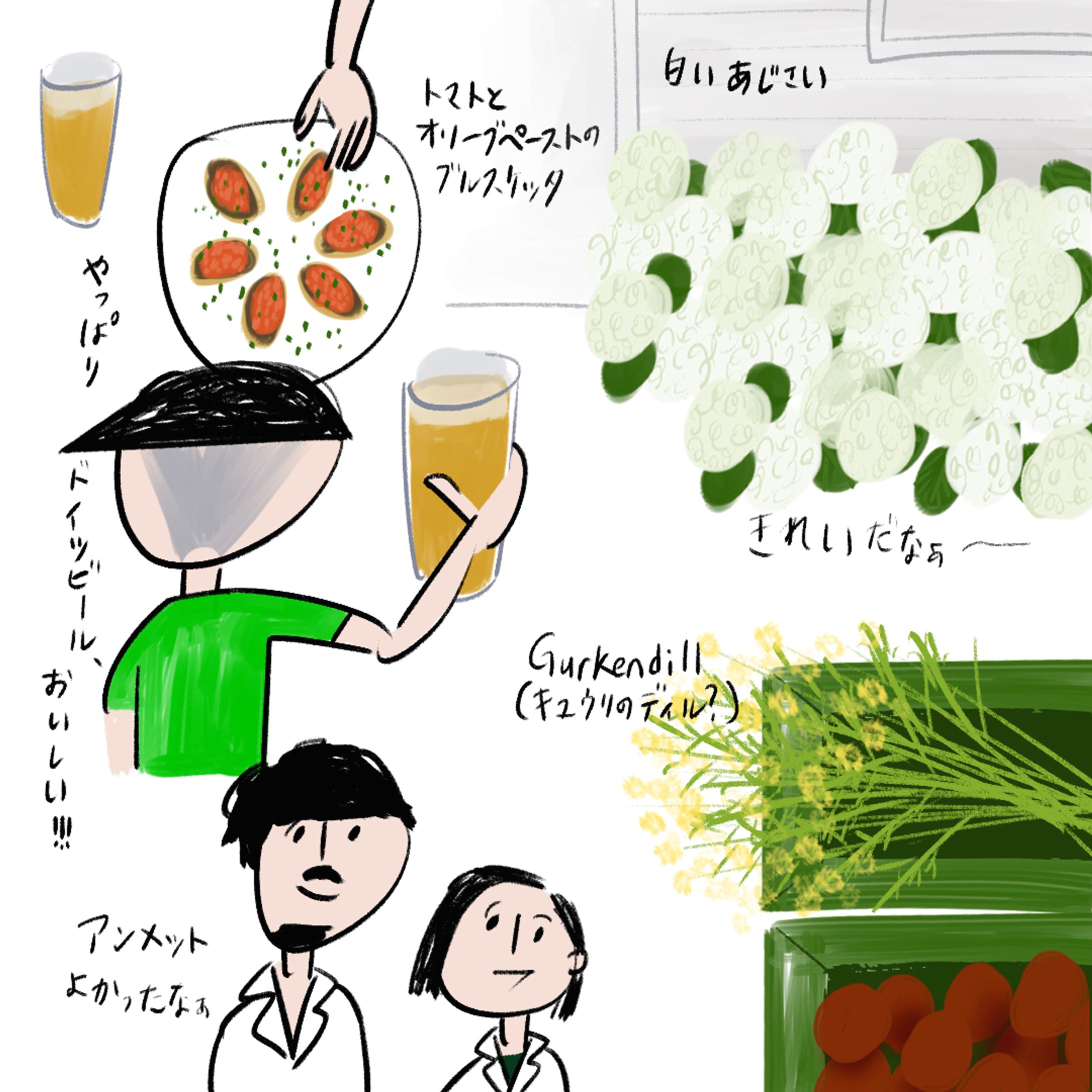 おカッパさんの暮らし絵日記 in ベルリン(7/2) -1