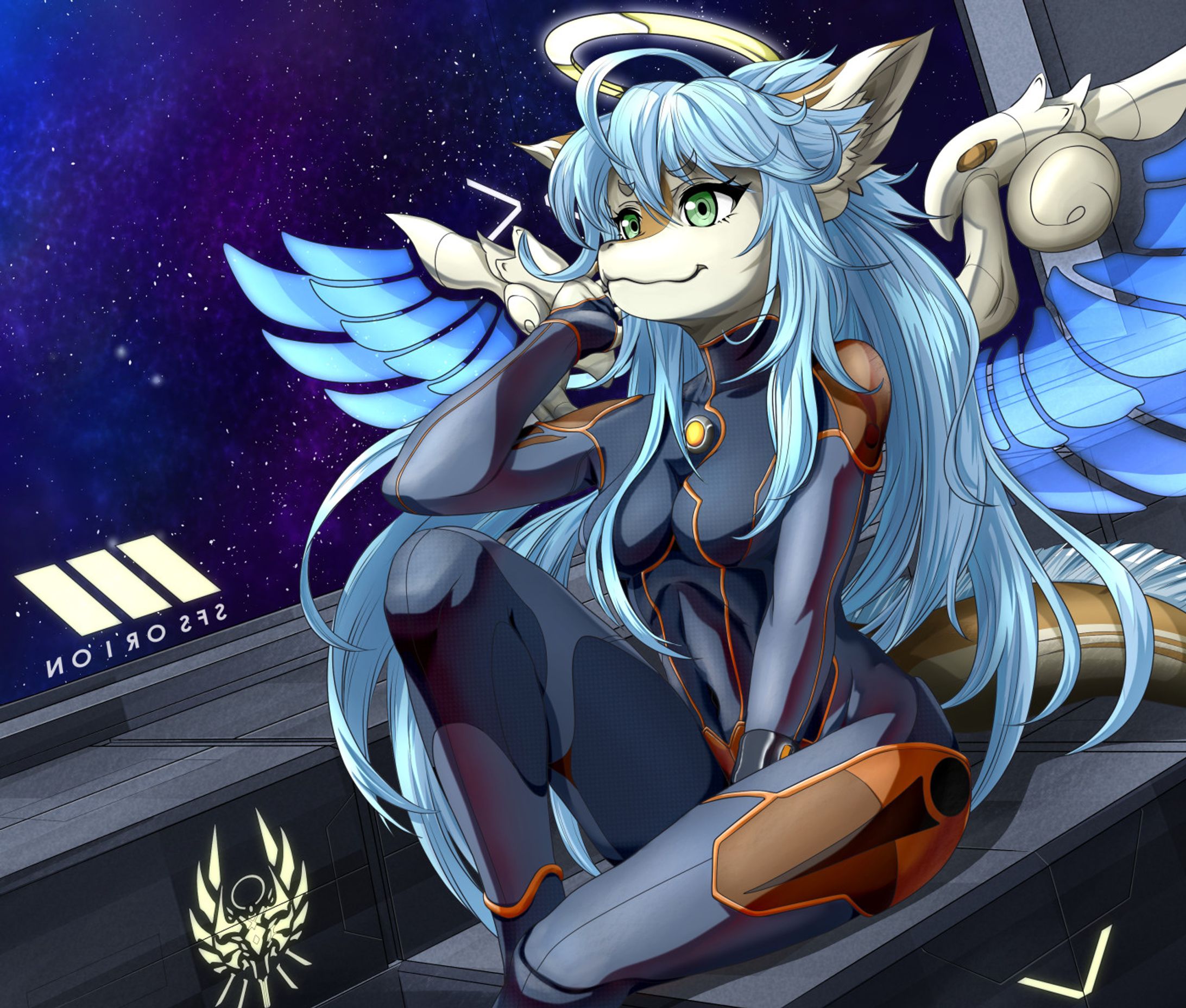 Skebイラスト「獣人宇宙飛行士」-1