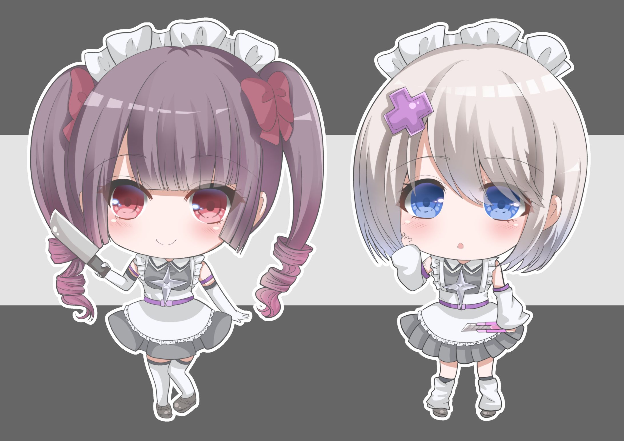 (SD)ヤンデレメイドちゃんとメンヘラメイドちゃん-1