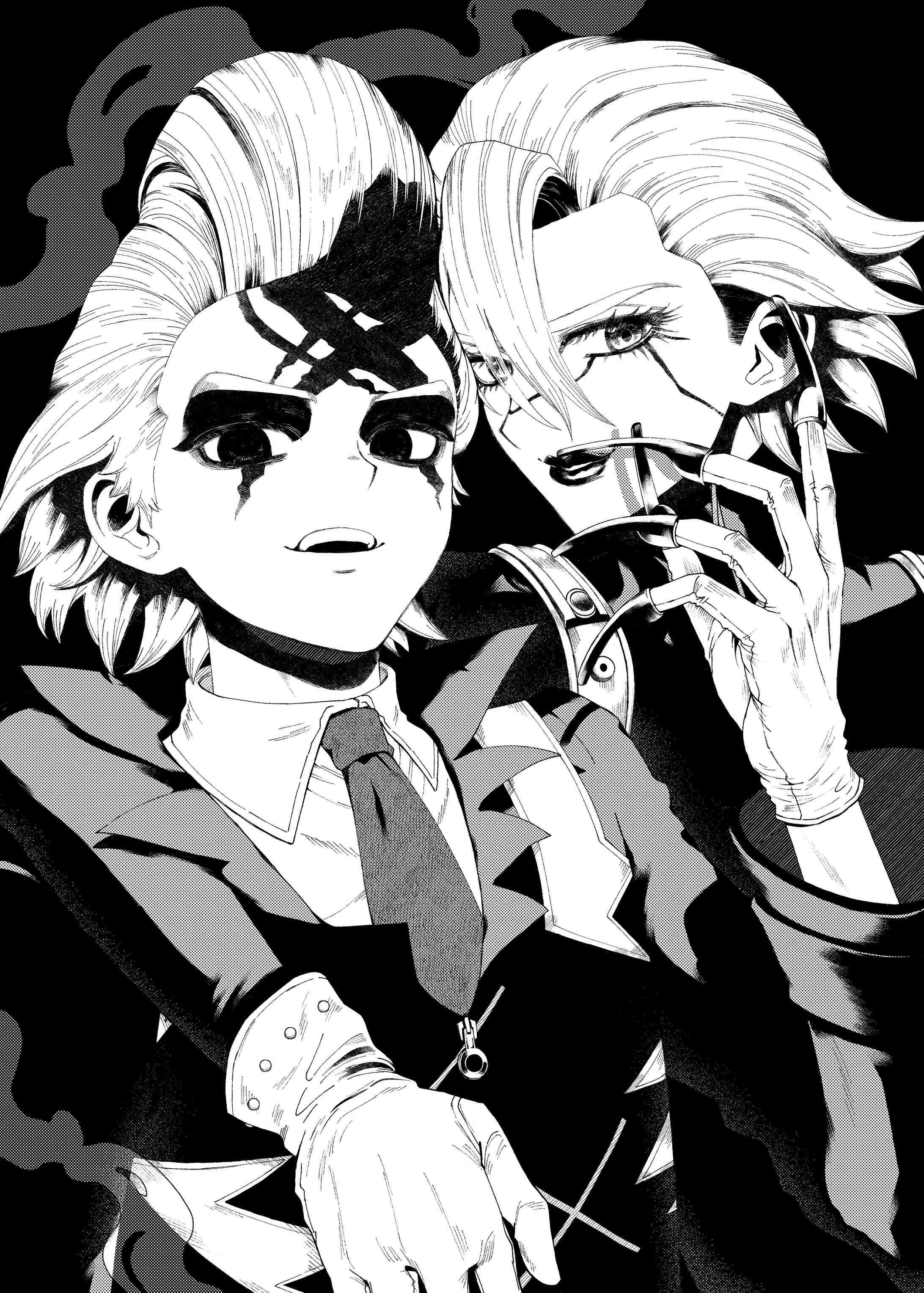 二次創作『Dr.STONE』よりDr.XENOとスタンリー・スナイダー-1