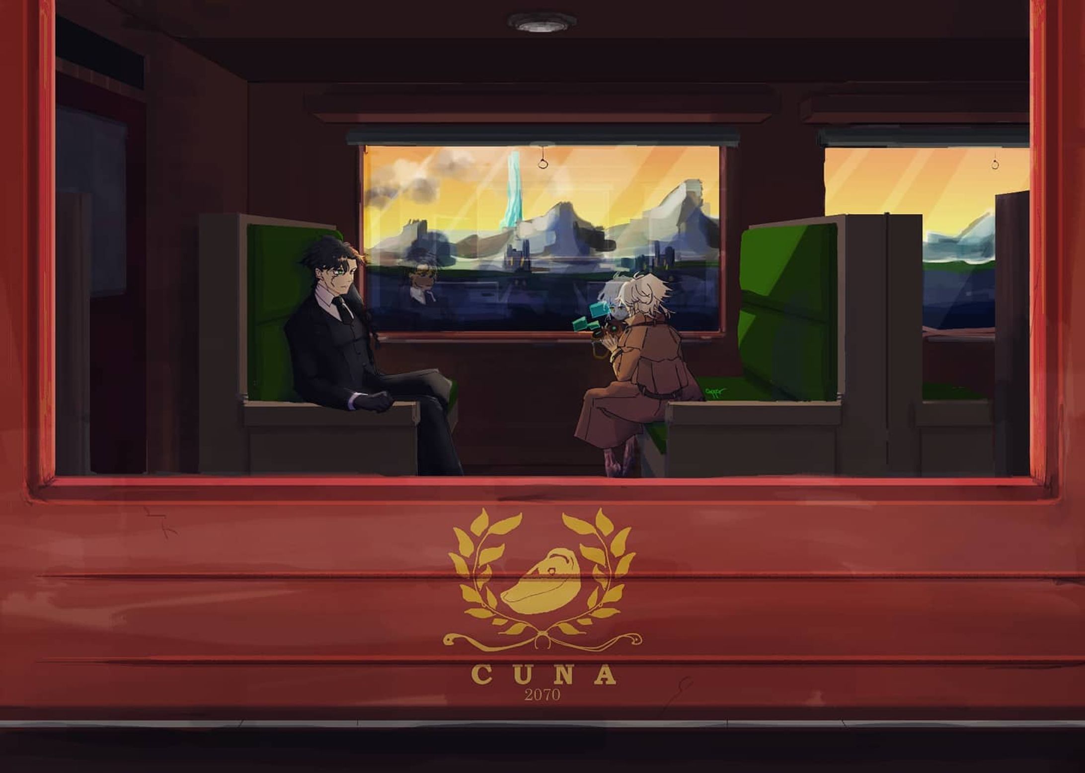 横断鉄道に乗って
制作中の探索型ADVのコンセプトアート
#イラスト #イラストグラム #illustration #創作  #クリスタ #ibispaint #ibispaintx #一次創作 #オリジナルキャラ #オリキャラ #illust #コンセプトアート #conceptart #clipstudiopaint #Lunetranger #fantasy-1