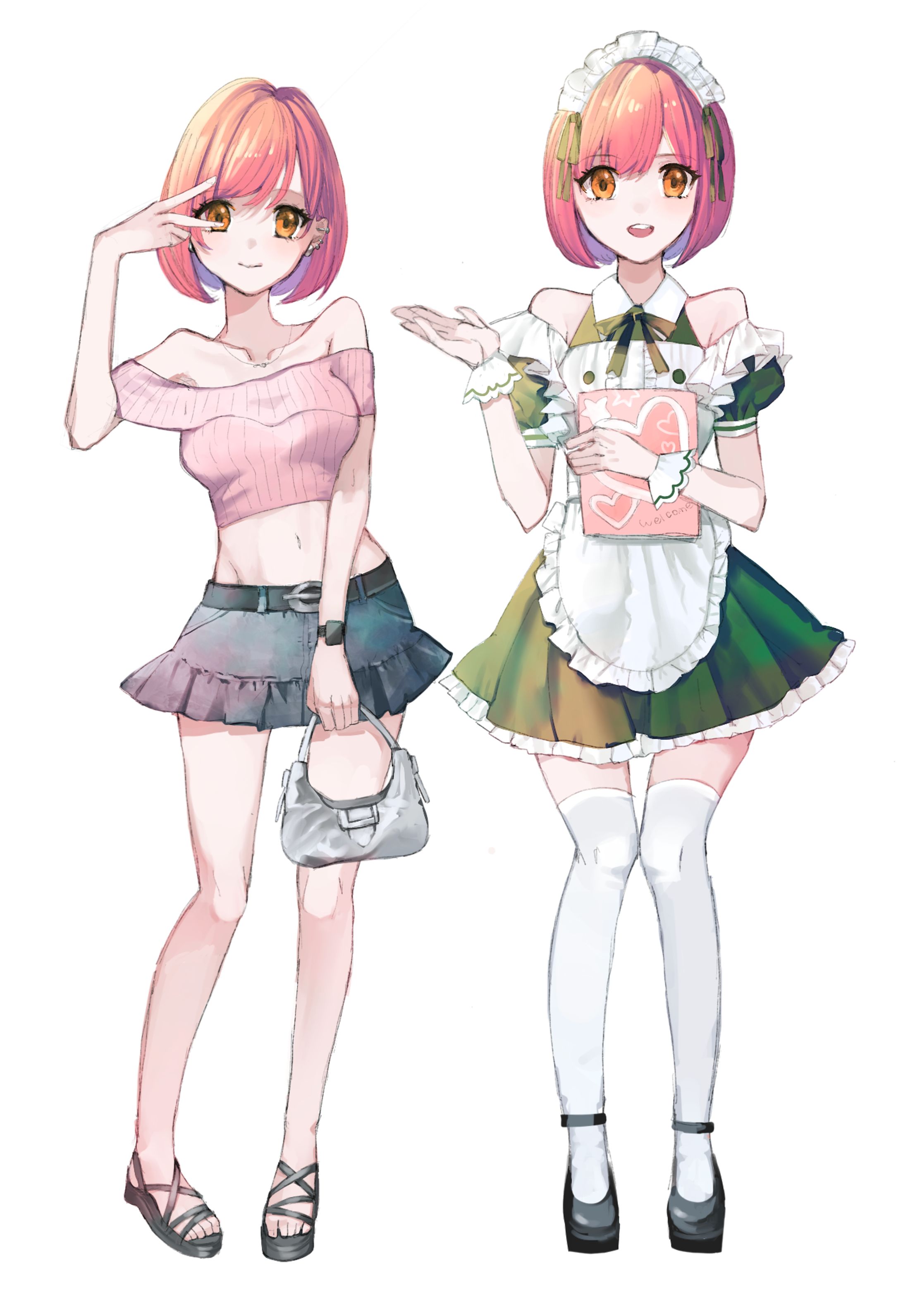 オリジナルキャラ/私服、メイド-1
