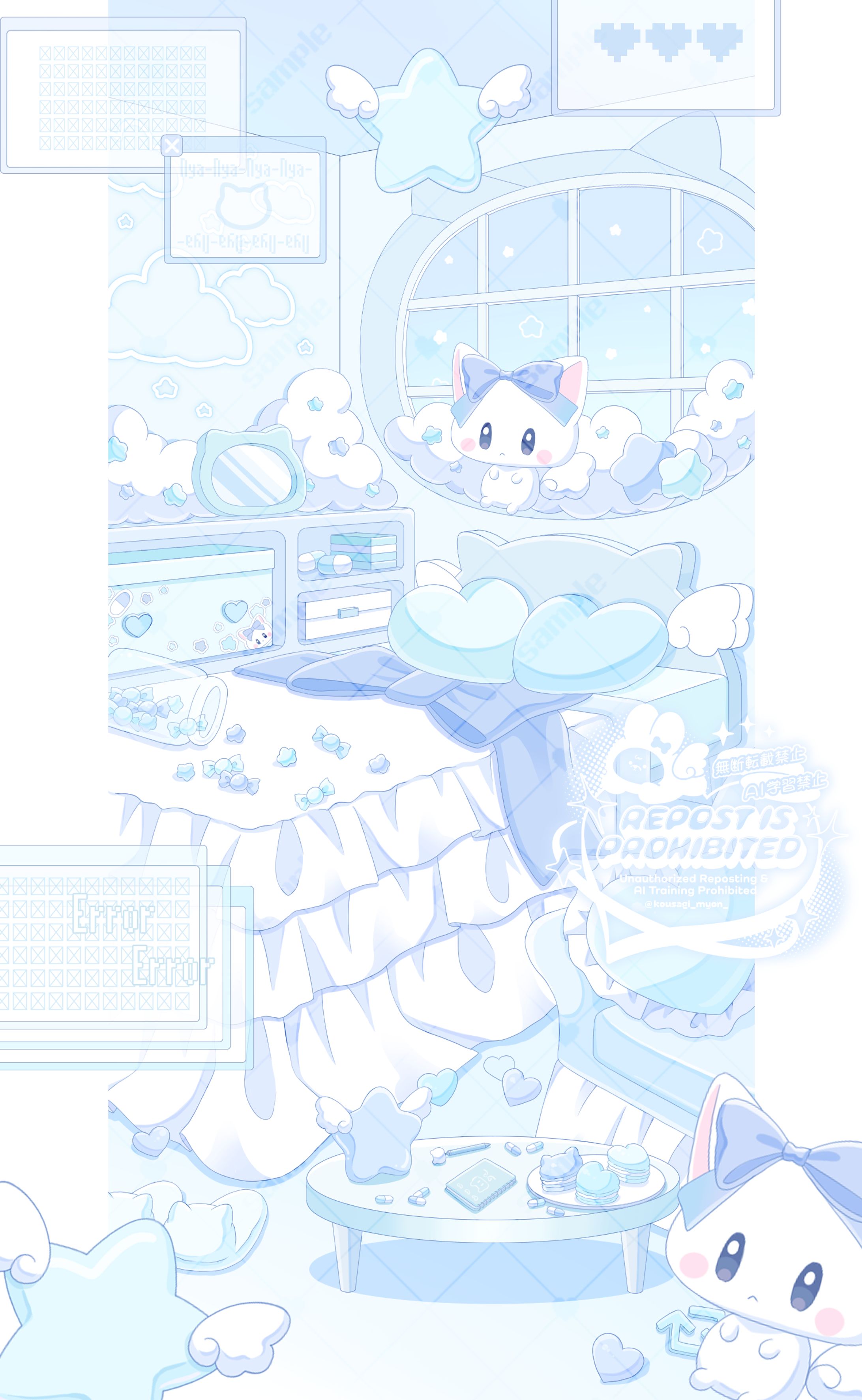 そらねうた様 縦型配信部屋背景-1