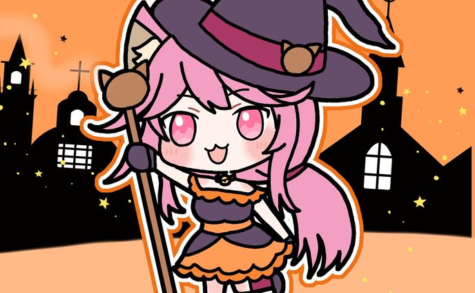 姫宮レーニャちゃんハロウィンイラスト