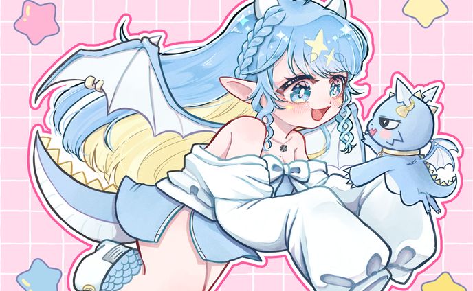 Vtuber倖月 りりぃさんデフォルメイラスト