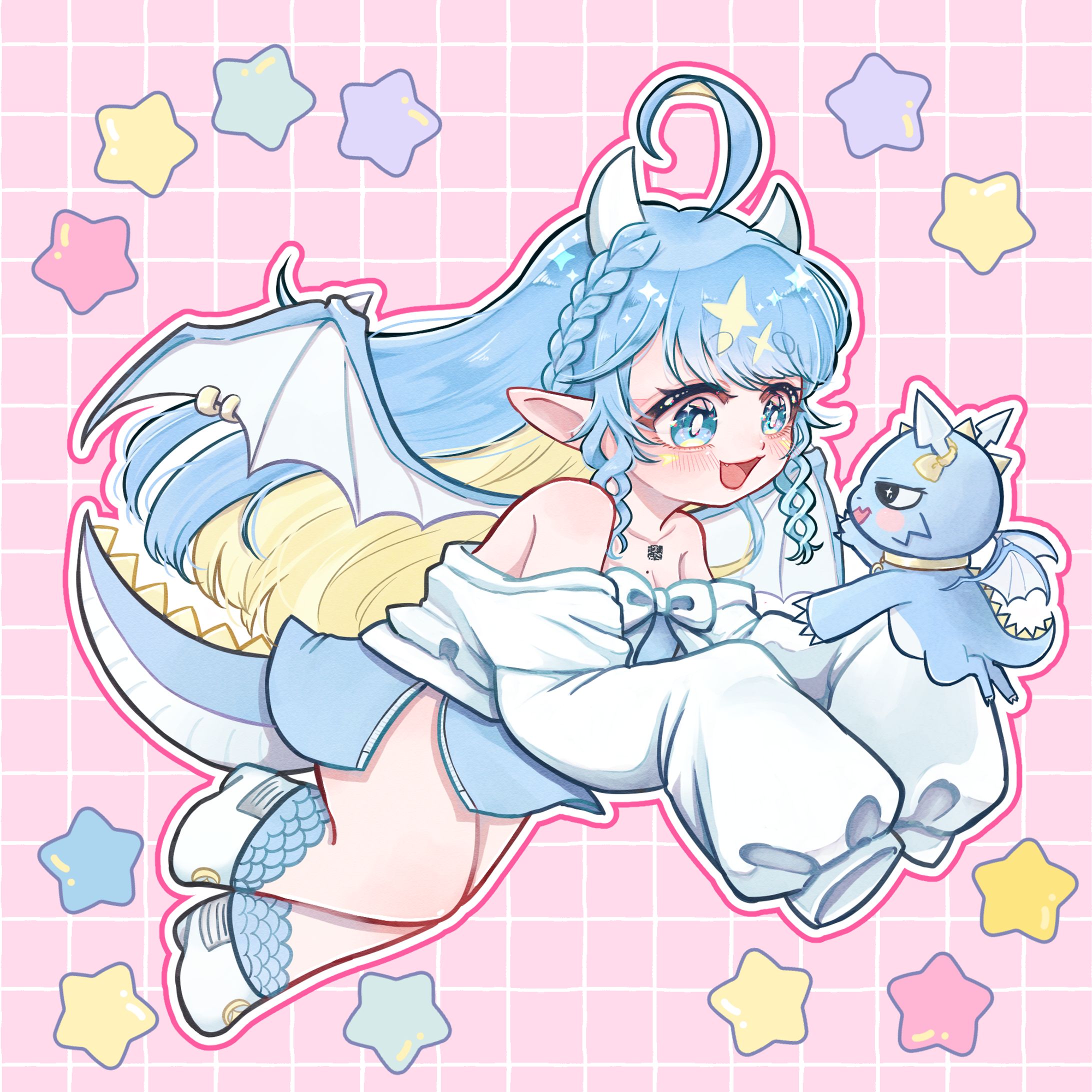 Vtuber倖月 りりぃさんデフォルメイラスト-1