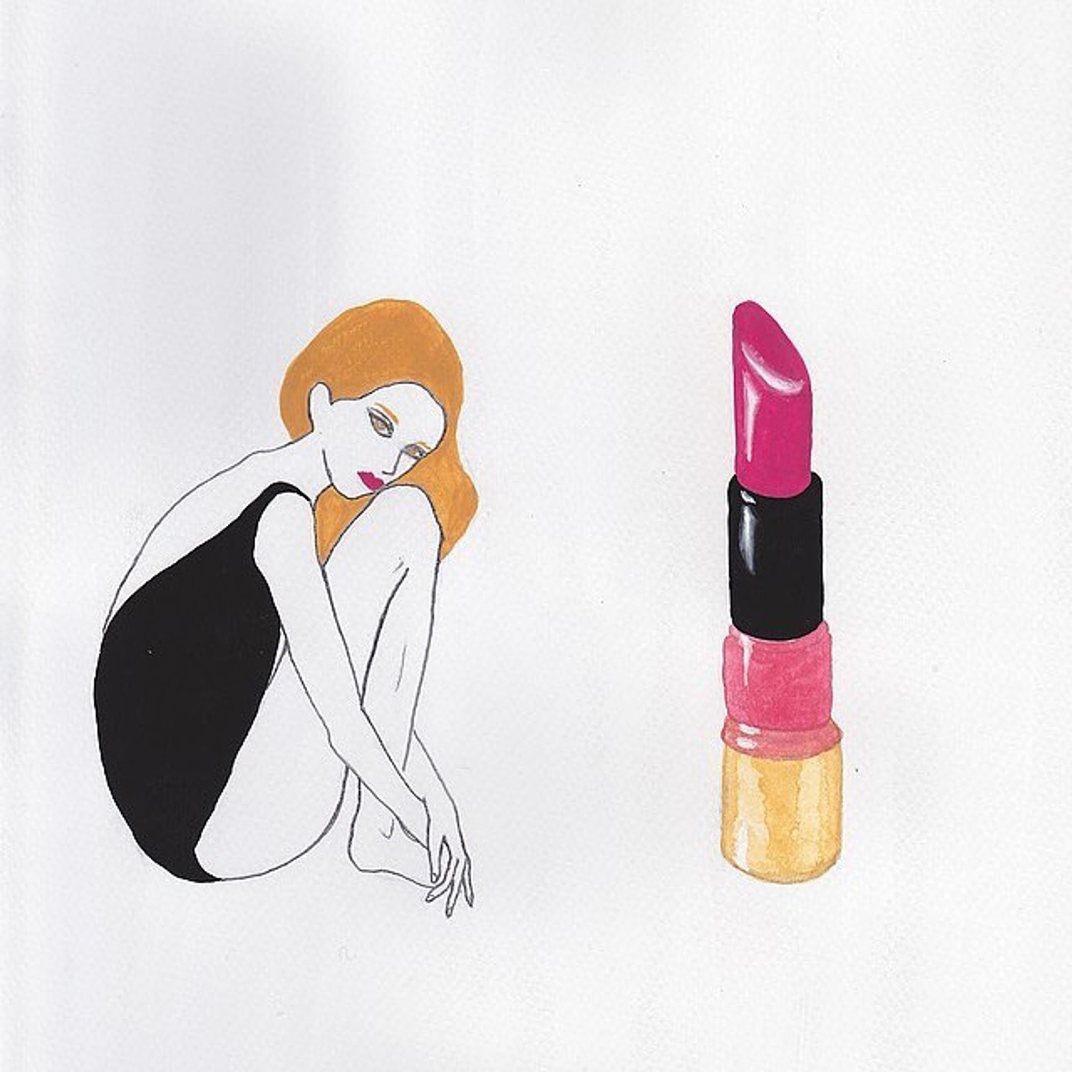 My first rouge #rouge #cosmetics #fashion #illustration #illustrator #first #girl #lady #lipstick #lip #gloss #swimwear #art #london #tokyo #ファッション #口紅 #リップ #赤 #ピンク #アート #イラスト #イラストレーター #ロンドン #鏡 #東京r #elliekubota #cosmeticellie-1