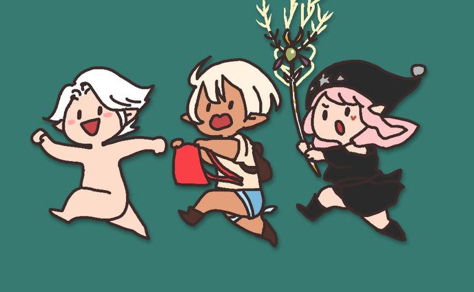 FF14ララフェル3人組