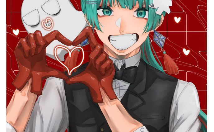 🟥🐰👯‍♂️♥️
┊︎
┊︎
┊︎
┊︎
┊︎
VTuber（Twitter）: 四季/shiki(@ shiki_ninomae)
┊︎
┊︎
#artwork #draw #drawing  #illustration #digitalart #art  #vtuber  #fanart  #vtuberart  #red  #heart
