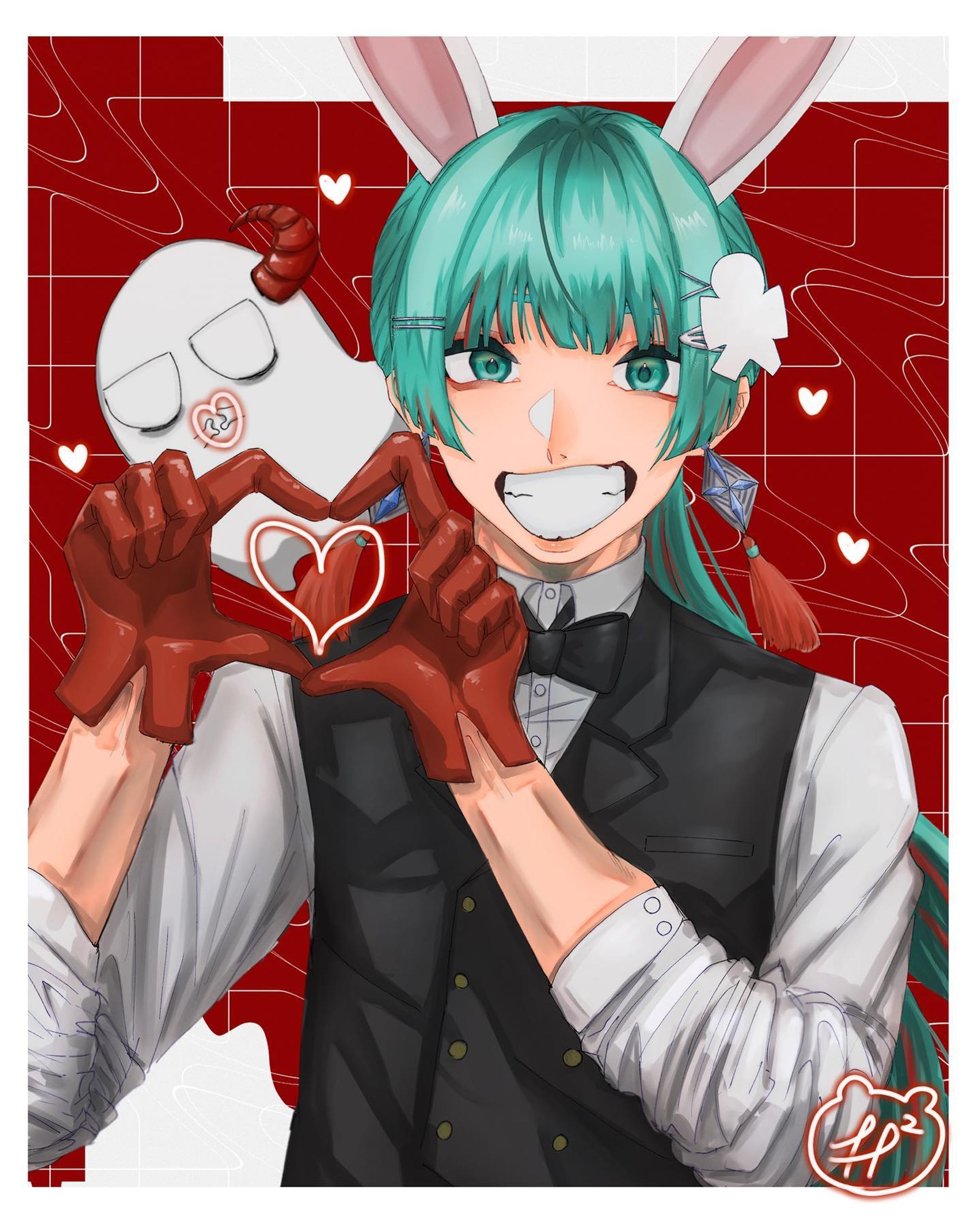 🟥🐰👯‍♂️♥️
┊︎
┊︎
┊︎
┊︎
┊︎
VTuber（Twitter）: 四季/shiki(@ shiki_ninomae)
┊︎
┊︎
#artwork #draw #drawing  #illustration #digitalart #art  #vtuber  #fanart  #vtuberart  #red  #heart-1